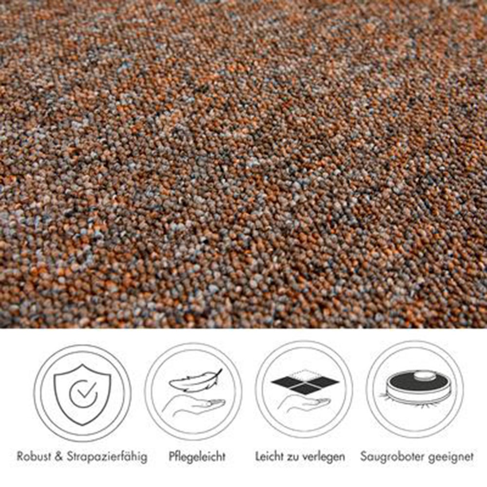 Andiamo Teppichboden »Carlos, Feinschlinge, Made in Netherlands«, rechteckig, 6,5 mm Höhe, melierte Optik, Breite 400 cm oder 500 cm, strapazierfähig