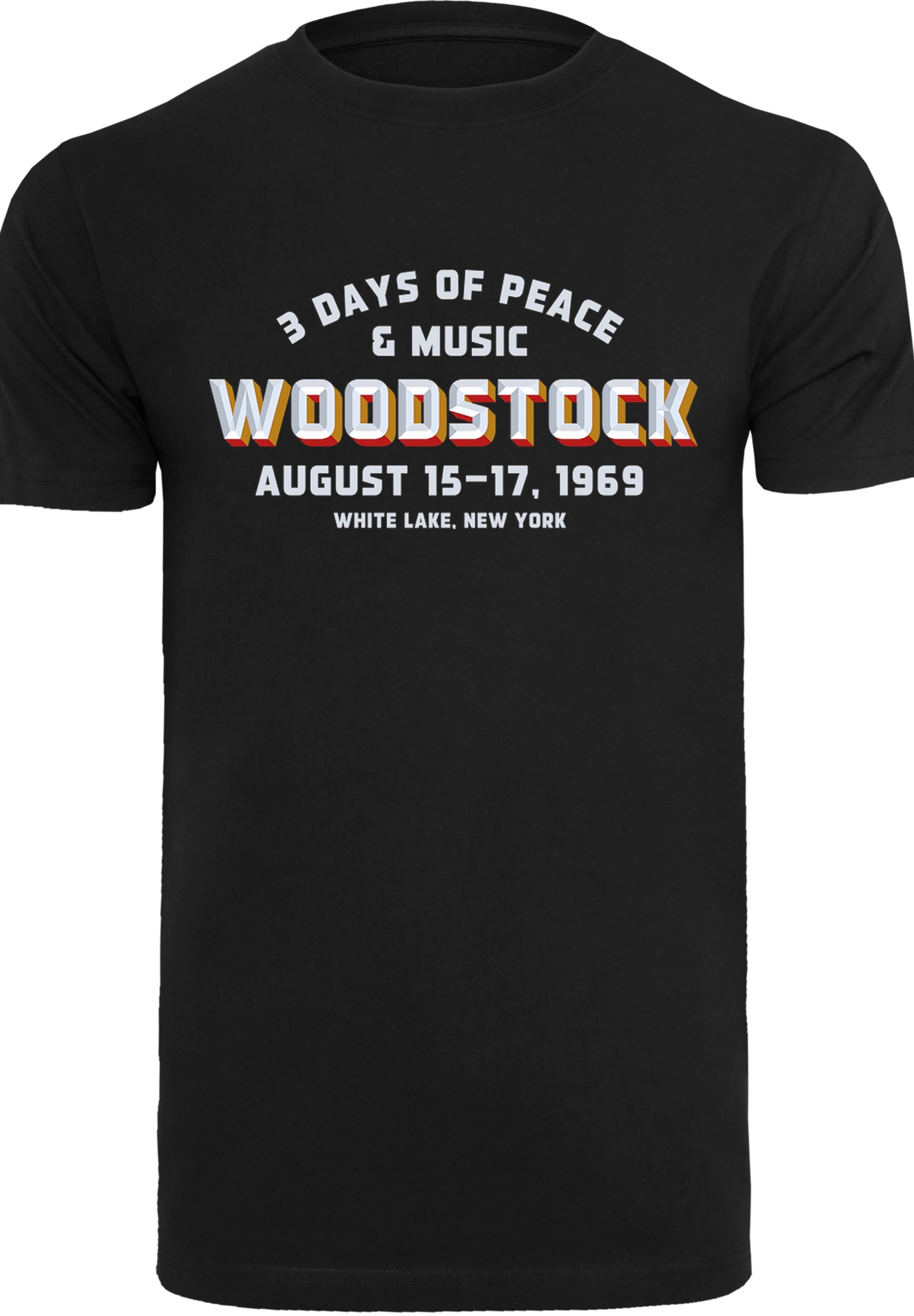 F4NT4STIC T-Shirt »T-Shirt 'Woodstock Varsity 1969'«, Herren,Premium Merch,Regular-Fit,Basic,Bandshirt