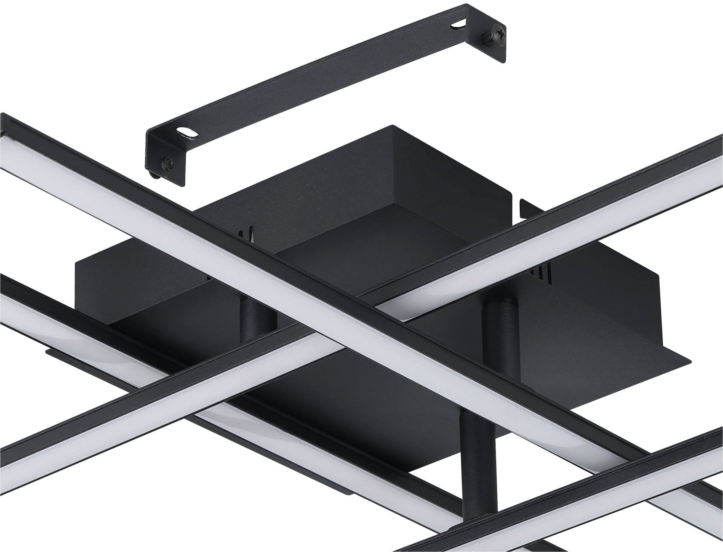 EGLO Deckenleuchte »Lasana 3 Deckenleuchte, Wohnzimmerlampe, Stahl und Kunststoff, Lampe« LED-Modul 1 Stk. Warmweiß