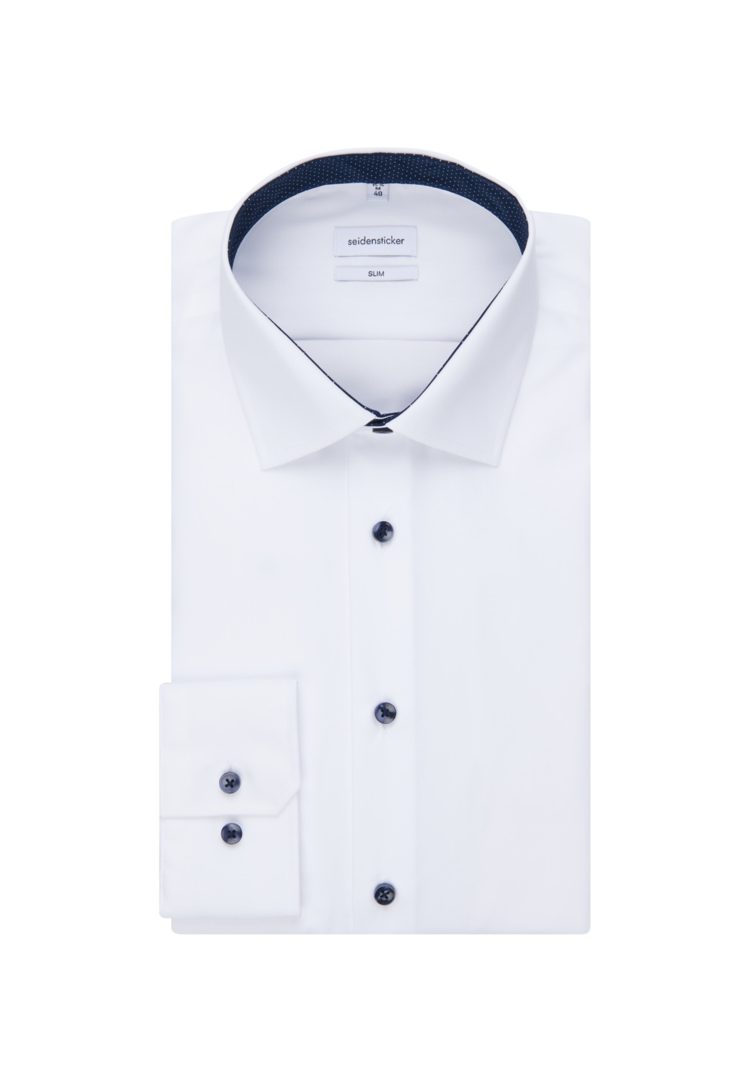 seidensticker Businesshemd »Slim«, Slim Extra langer Arm Kentkragen Uni