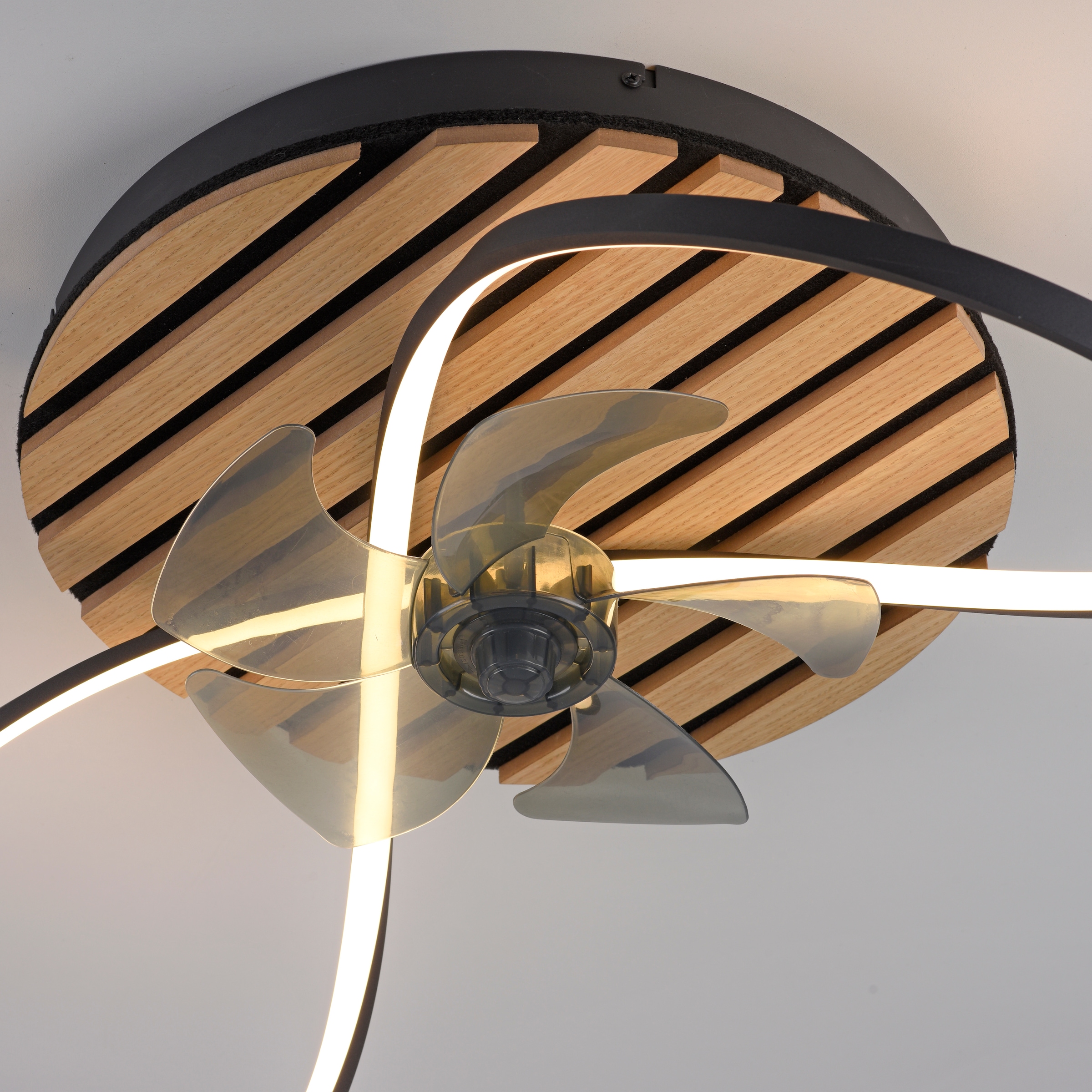 andas Deckenleuchte »Unnestad Akustikpaneele«, 1 flammig, Leuchtmittel LED-Board | LED fest integriert, Deckenventilator, Holz, Akustik, Paneele, Ventilator, Lampe