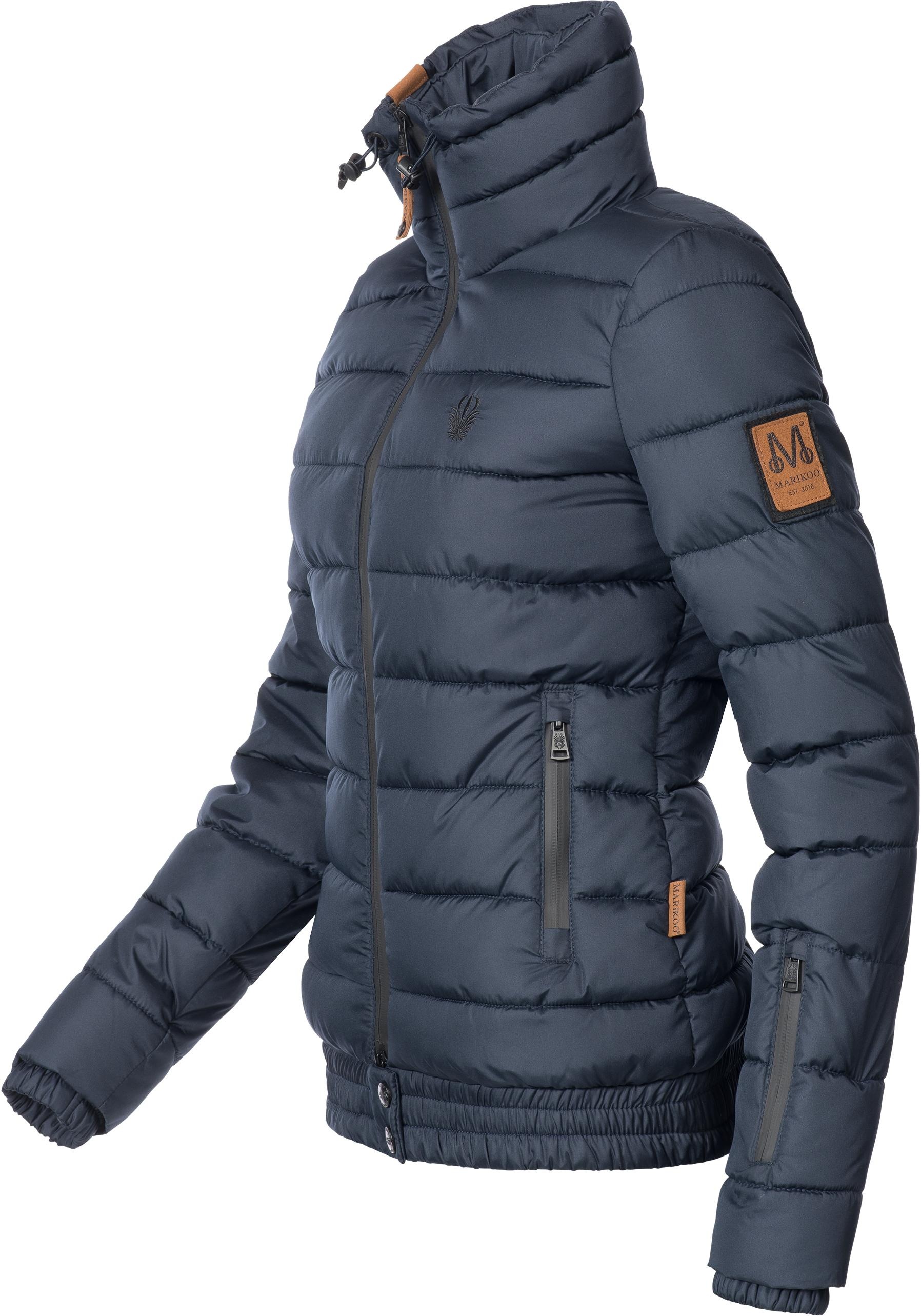 Marikoo Steppjacke »Poison«, ohne Kapuze, stylische Damen Winterjacke mit hohem Kragen