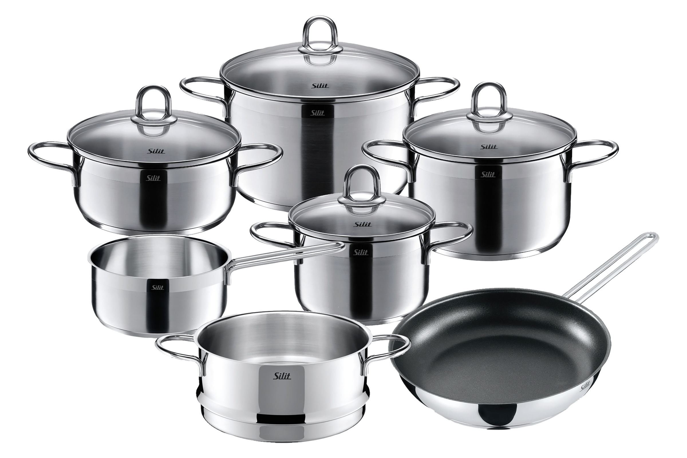 Silit Topf-Set "Diamant" Set, mit Dampfeinsatz, 11 Stk. tlg. Edelstahl 18/1 günstig online kaufen