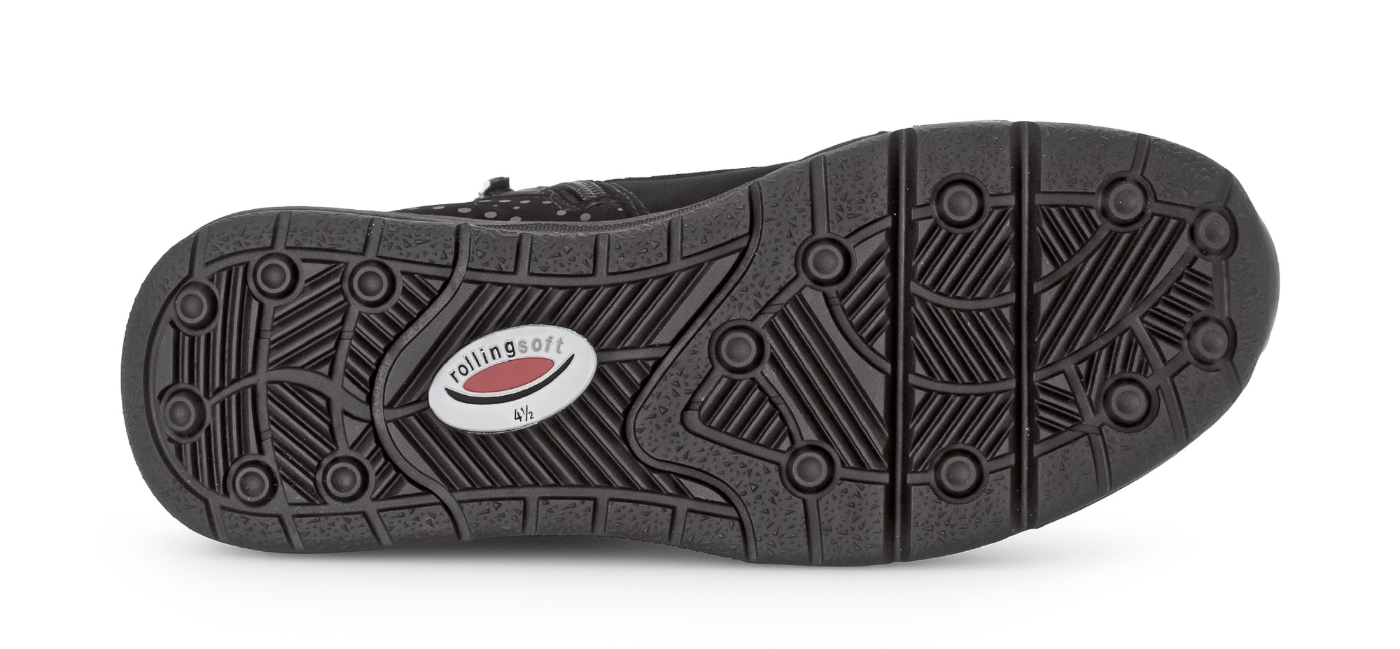 Gabor Rollingsoft Schnürboots, Keilabsatz, Freitzeitschuh, High-Top-Sneaker, Label an der Ferse