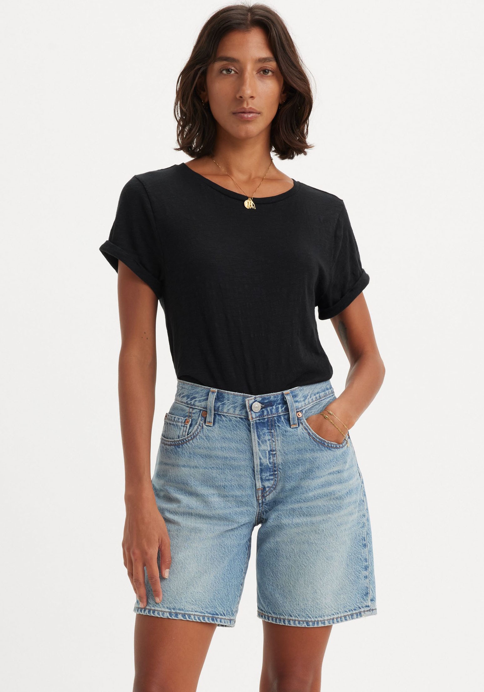 Levis Rundhalsshirt "MARGOT TEE", aus strukturierter Slub Yarn Qualität günstig online kaufen