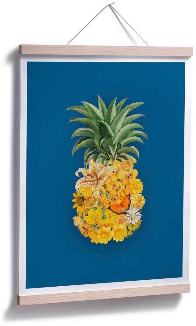 | kaufen »Ananas Blume St.) BAUR (1 Blumen, Blau«, Wall-Art Poster