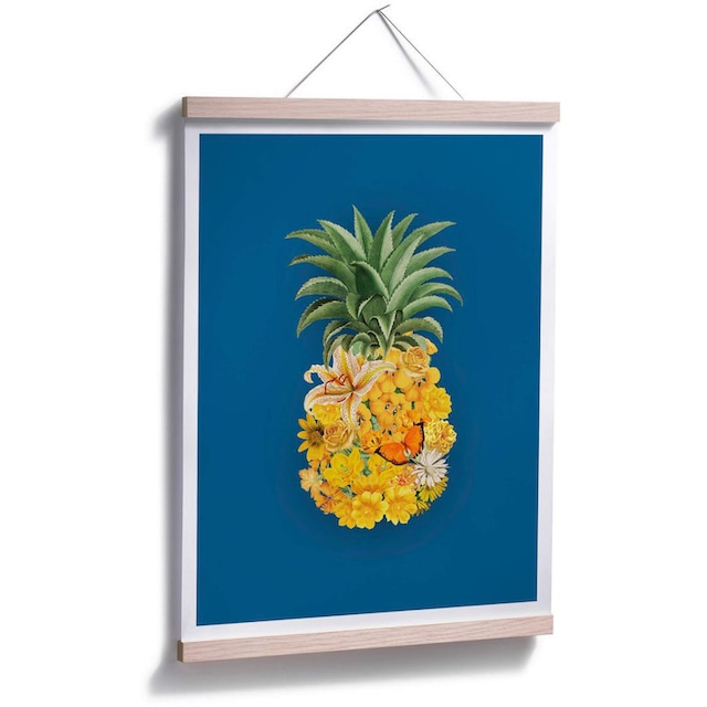 Wall-Art Poster »Ananas Blume Blau«, Blumen, (1 St.) kaufen | BAUR