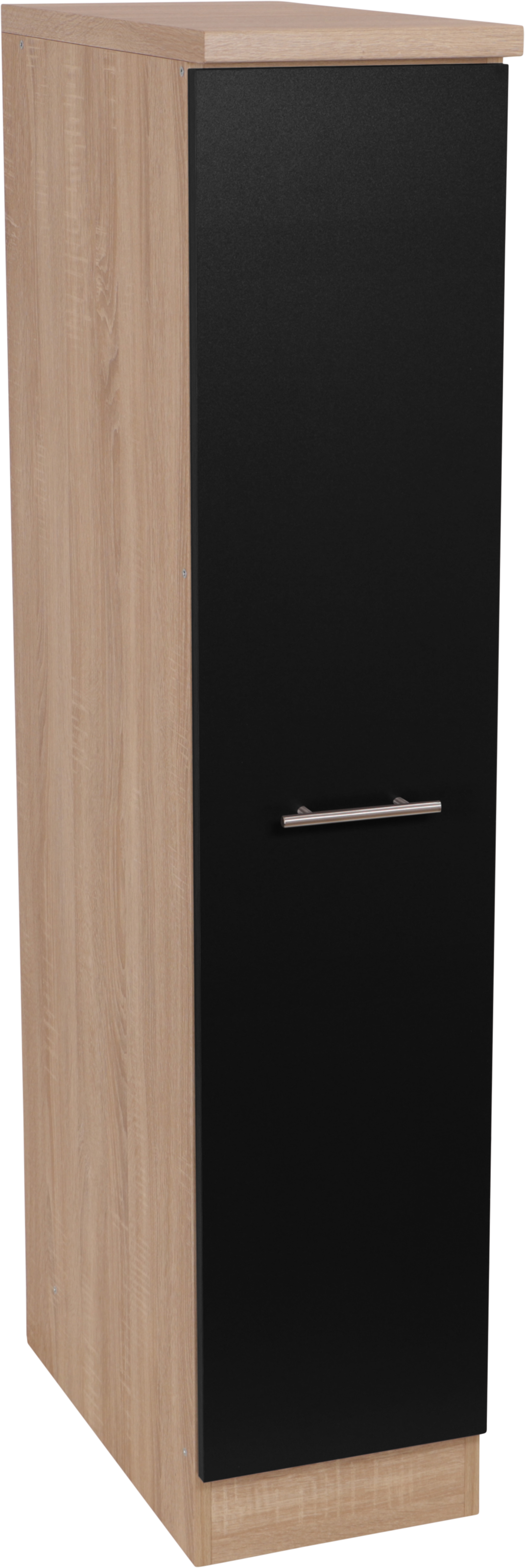 Apothekerschrank RESPEKTA, B:30cm H:144,8cm T:60cmschwarz, Küche, Schränke, "Merle", Breite 30 cm, Stangengriffe aus Metall