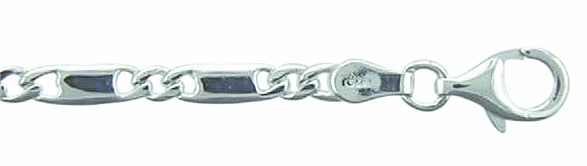 Silberarmband ADELIA´S "Damen 925 Silber Fantasie Armband 19 cm Ø 3,3 mm", silber, Armbänder, Damen, 19, Silber 925 (Sterlingsilber), Silberarmband, Silberschmuck für Damen