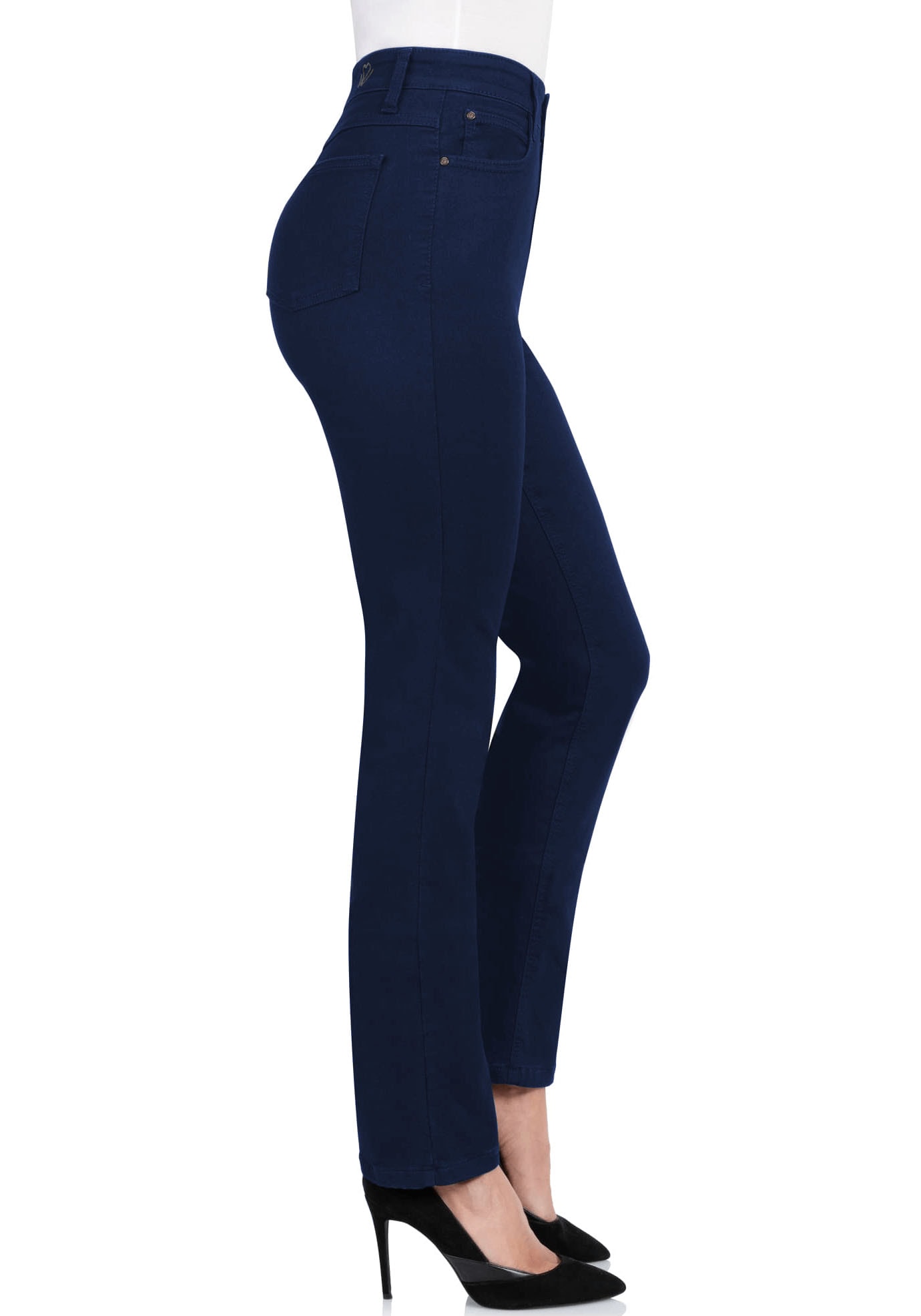 wonderjeans High-waist-Jeans, im Materialmix