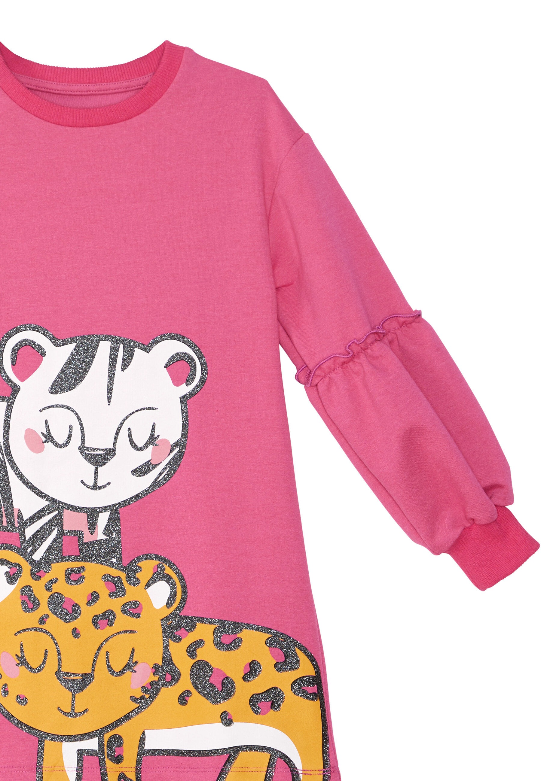 Denokids Strickkleid »Leopard Zebra«, (2 tlg.), mit Animal-Aufdruck