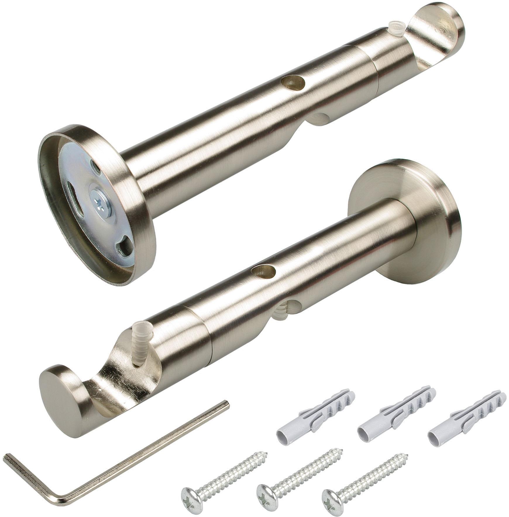 Liedeco Gardinenstange »CELQUADE02SG2L«, 2 läufig-läufig, Fixmaß, 2-läufig im Fixmaß Ø 25/20 mm
