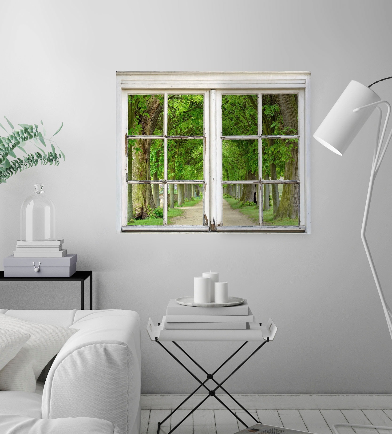 queence Wandsticker »Allee«, Wandsticker, Wandbild, selbstklebend, Bäume, Straße, Weg, Allee