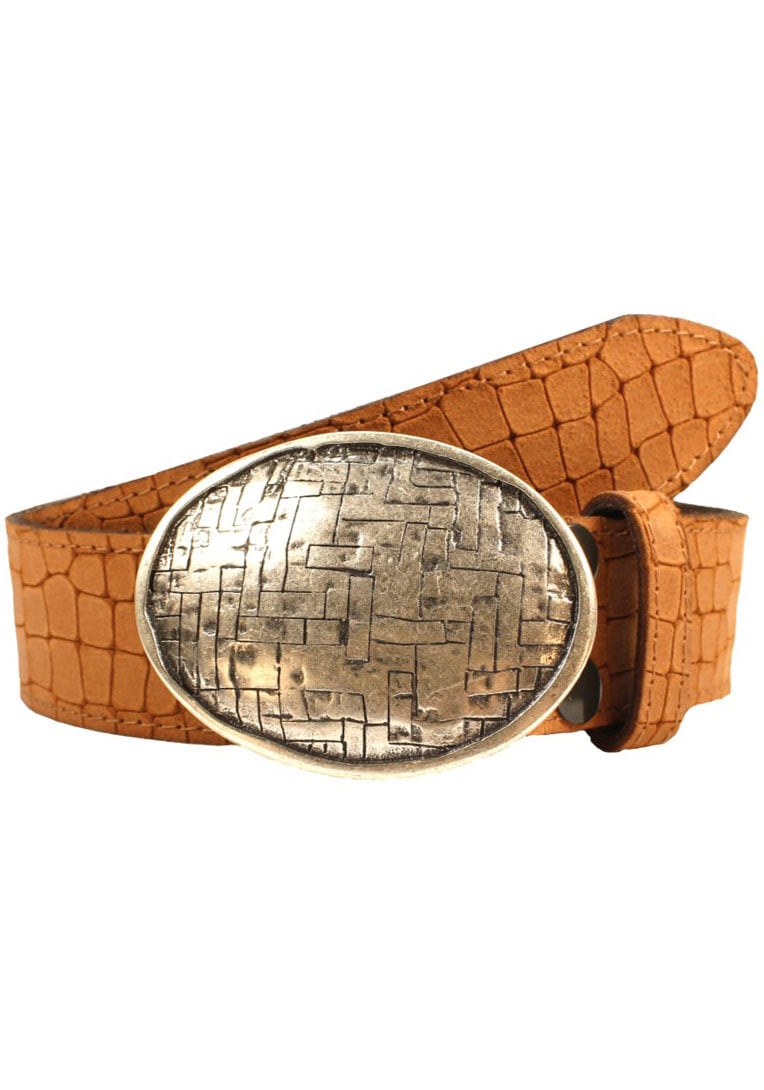 Rettungsring Gürtel Ledergürtel mit austauschbarer Schließe "Oval Gewebt Si günstig online kaufen