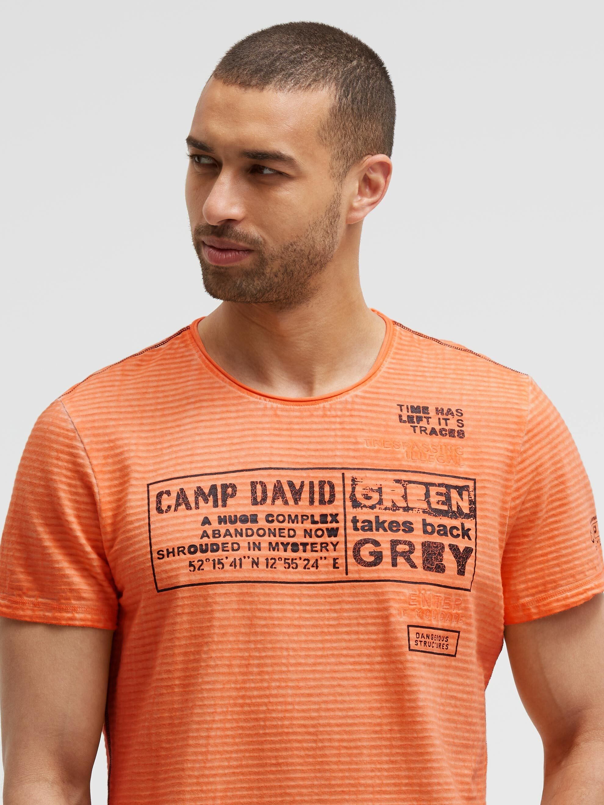 CAMP DAVID Rundhalsshirt mit Stickerei