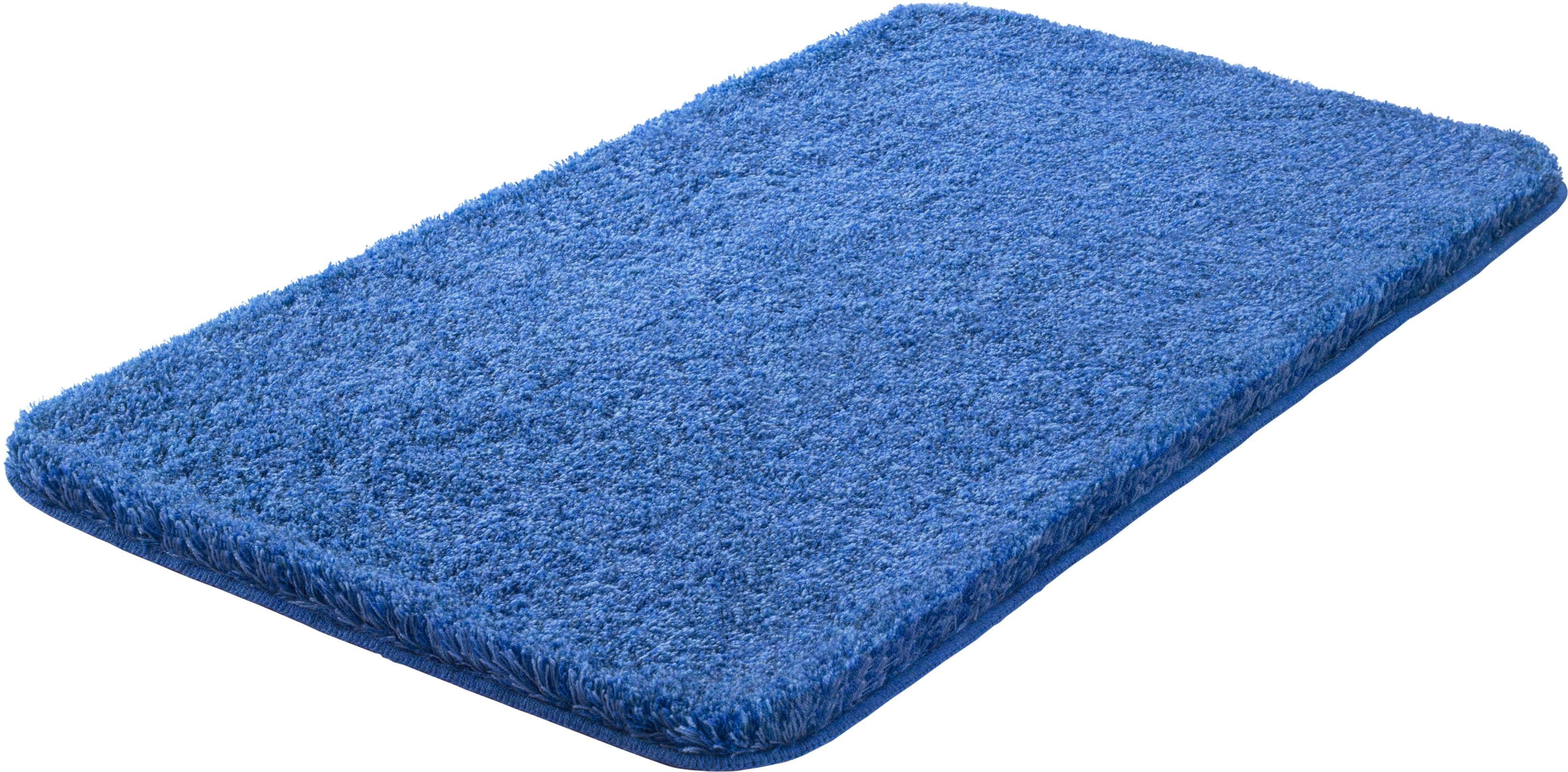 Badematte GRUND, H:27mm, blau, Polyacryl, Badematten, "Melange", besonders dichter Flor