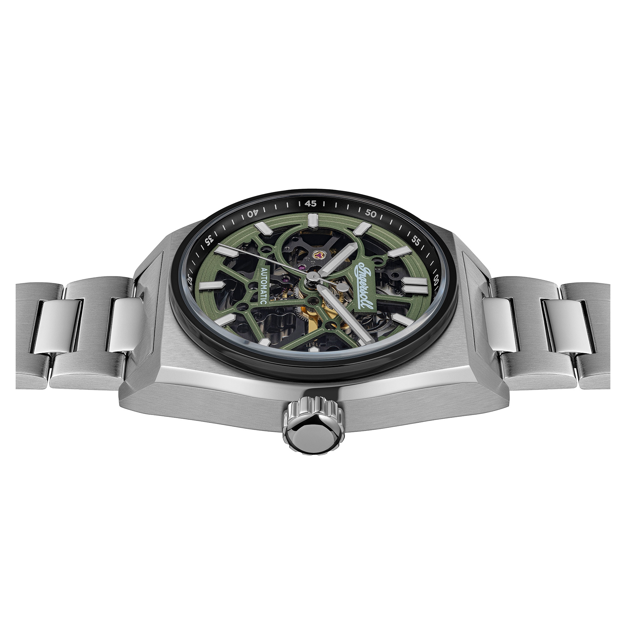 Ingersoll Automatikuhr »The Vert« Armbanduhr, Herrenuhr, Mechanische Uhr, Edelstahlarmband, analog