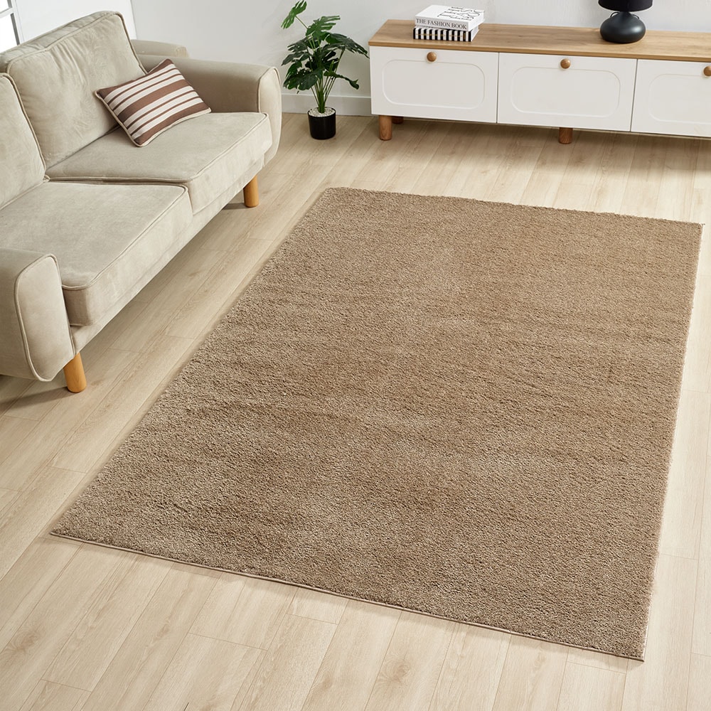 OTTO home Hochflor-Teppich »Lilari«, rechteckig, 30 mm Höhe, Uni Farben, besonders weich und kuschelig, Wohnzimmer, Schlafzimmer