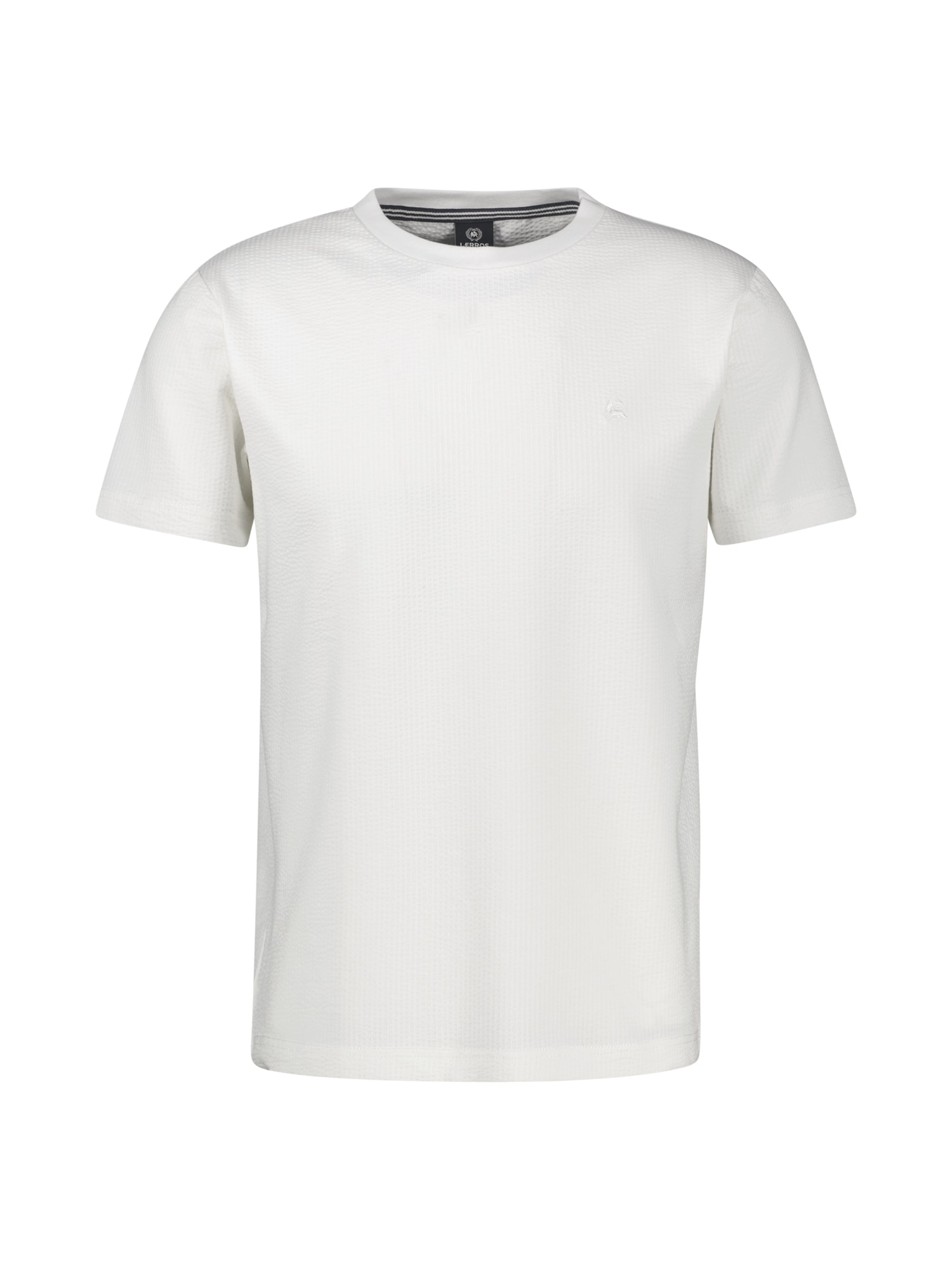 LERROS T-Shirt »T-Shirt in softer Seersucker-Qualität mit bequemem O-Neck«