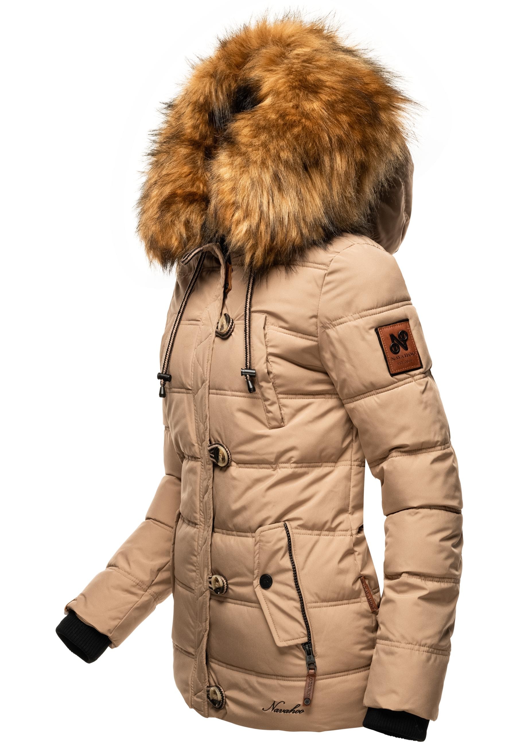 Navahoo Winterjacke Zoja stylische Steppjacke mit Kunstpelz Kapuze günstig online kaufen