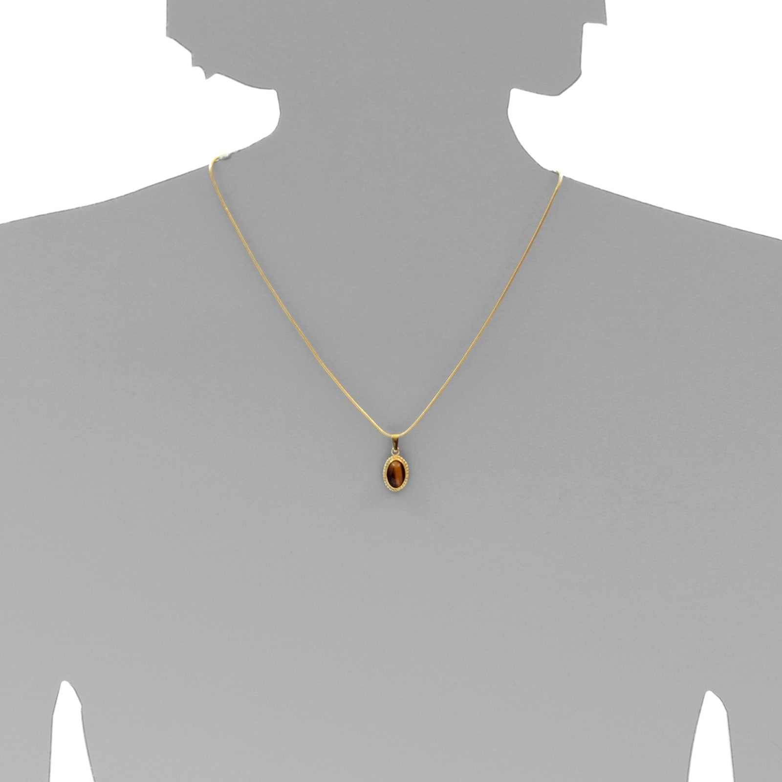 OSTSEE-SCHMUCK Kettenanhänger »- Julie - Gold 333/000 - Tigerauge«