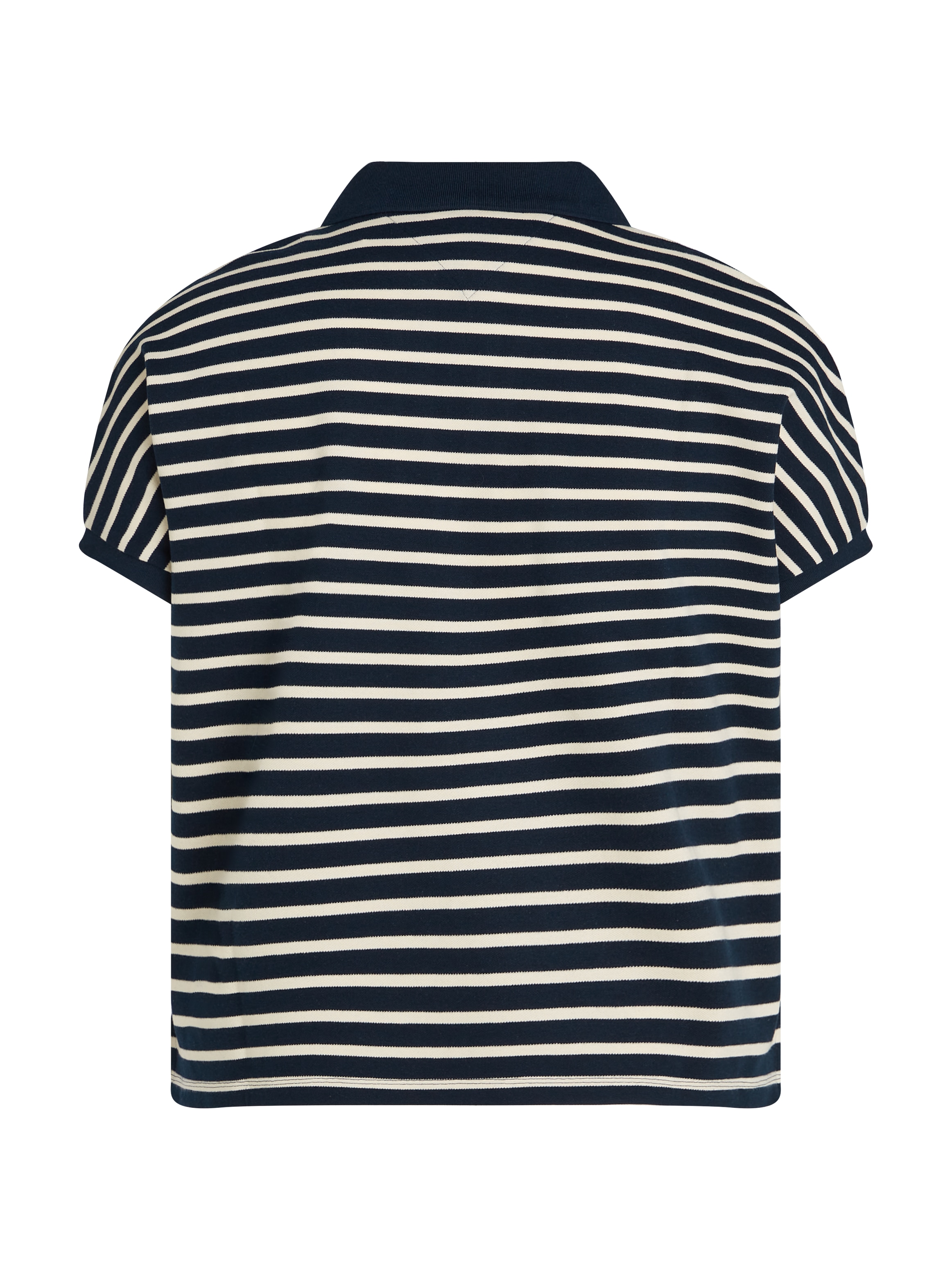Tommy Hilfiger Curve Poloshirt »CRV LYOCELL OPEN-NK POLO SS«, in Großen Größen, Polokragen, Streifenmuster