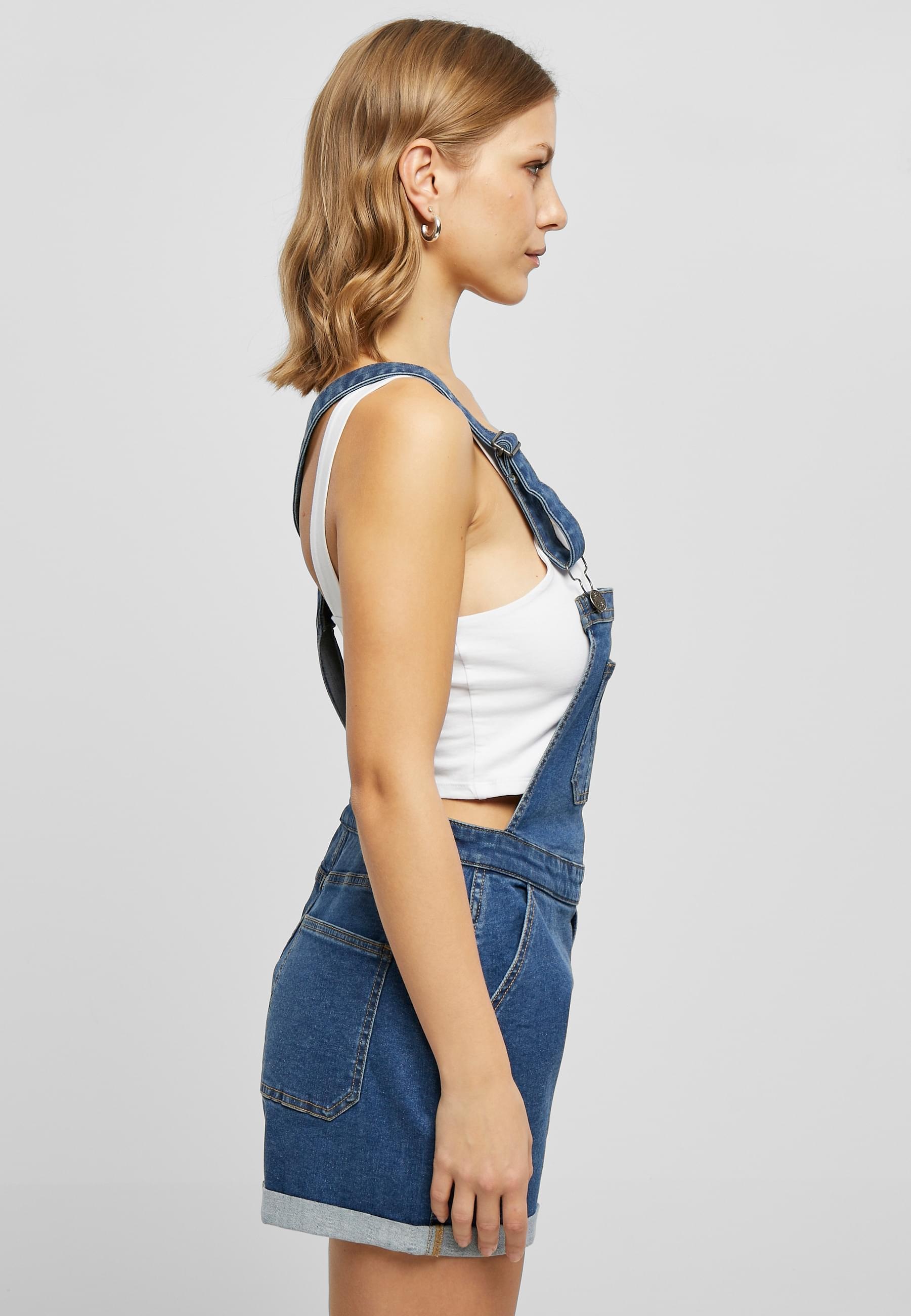 URBAN CLASSICS Jumpsuit »Urban Classics Damen Ladies Organic Short Dungaree«, (1 tlg.)