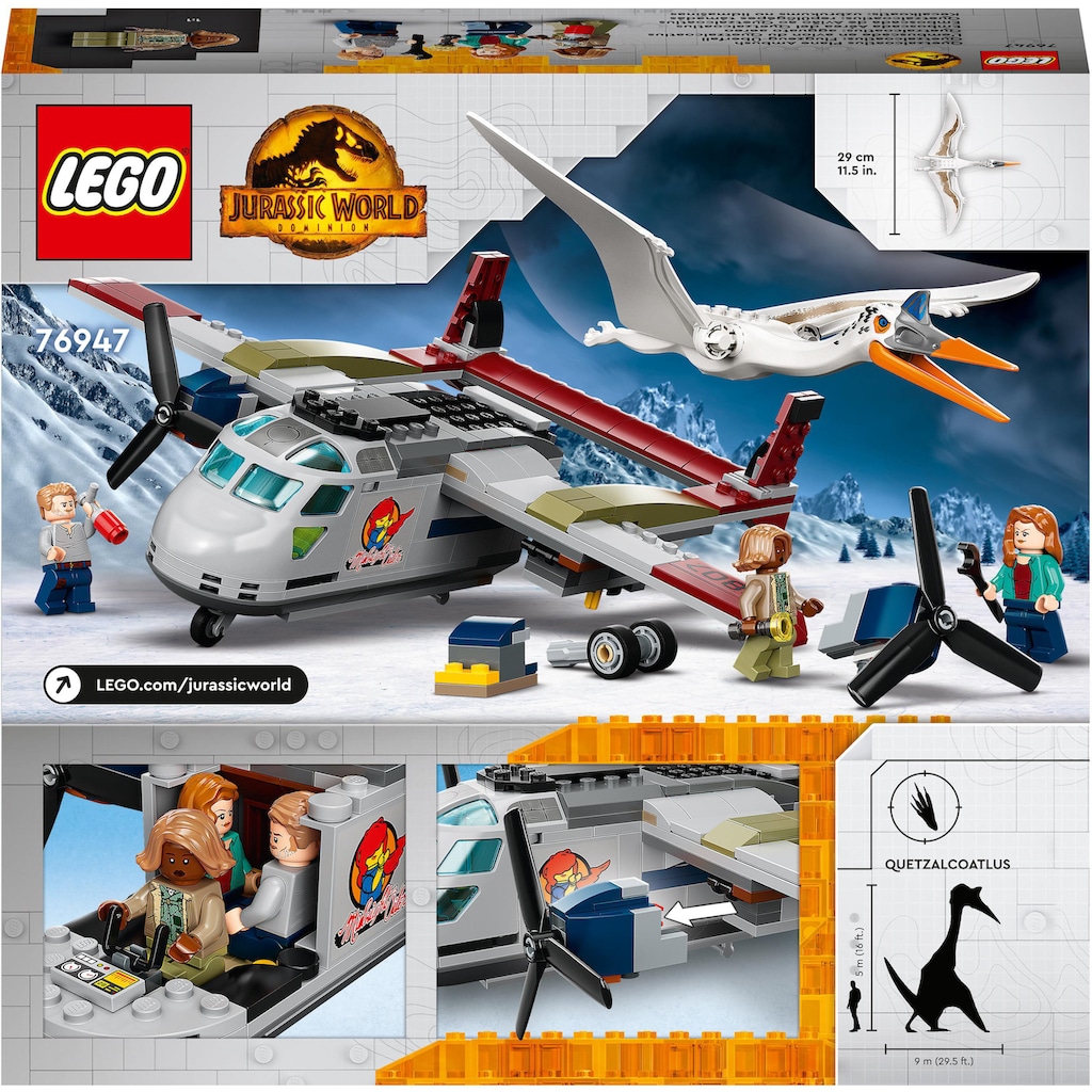 LEGO® Konstruktionsspielsteine »Quetzalcoatlus: Flugzeug-Überfall (76947), LEGO® Jurassic World«, (306 St.)