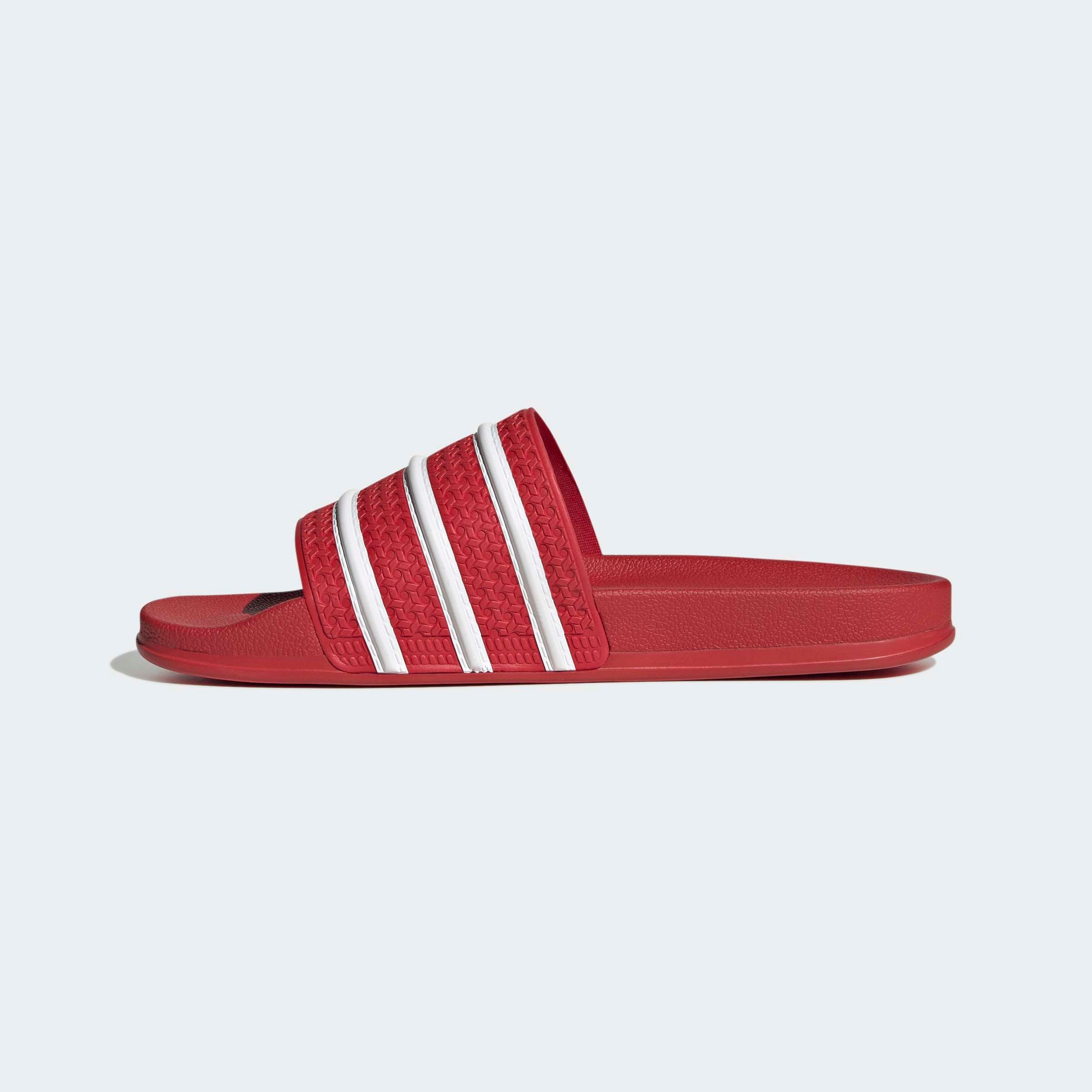 Badesandale ADIDAS ORIGINALS "ADILETTE OG CF BADESCHLAPPEN", Herren, Gr. 47, better scarlet, ftwr weiß, better scarlet, Synthetik, Schuhe, Badelatschen 2