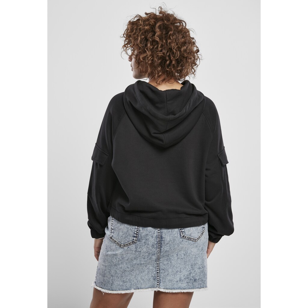 URBAN CLASSICS Kapuzenpullover »Urban Classics Damen Ladies Short Worker Hoody«, (1 tlg.)