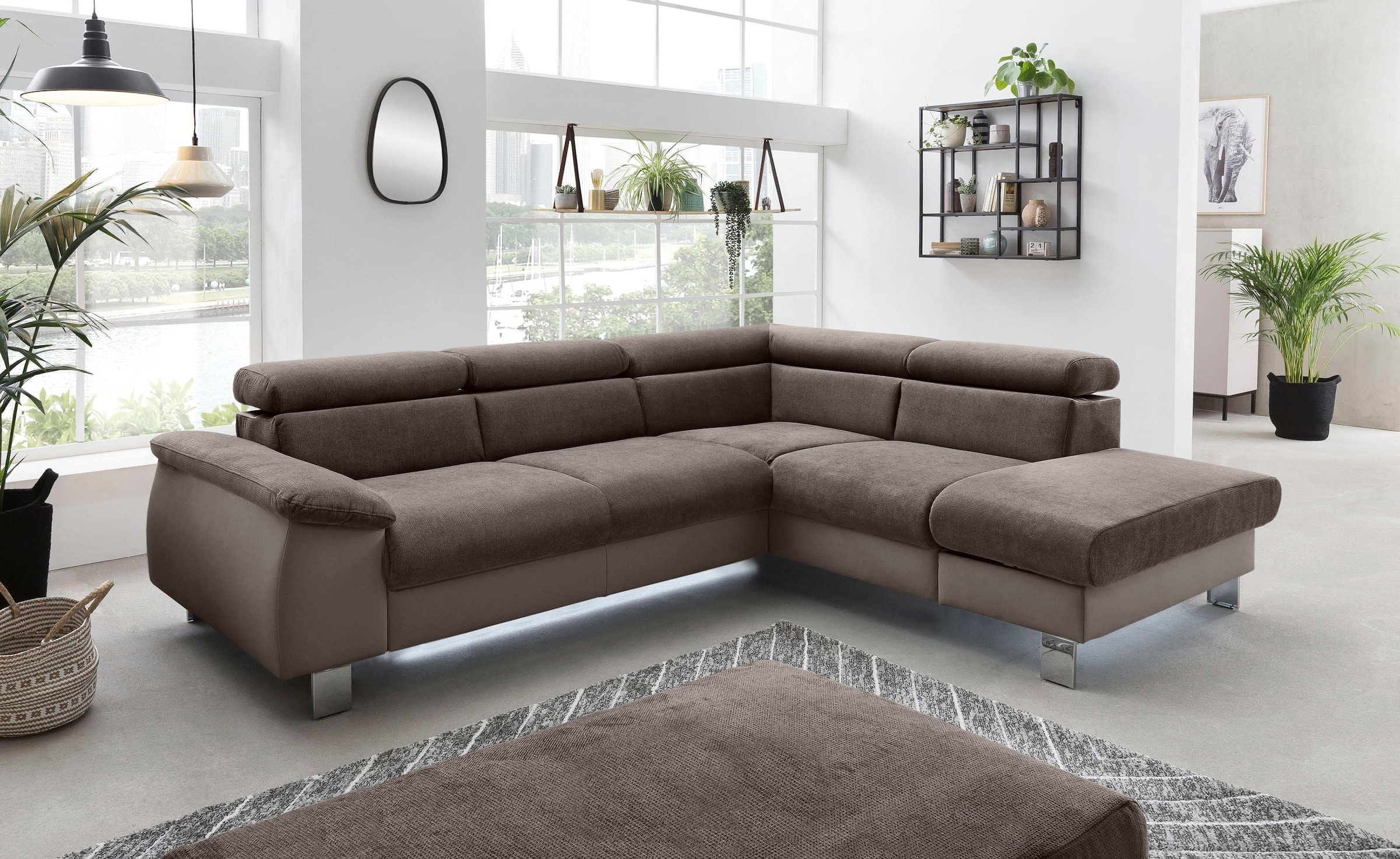 COTTA Polstergarnitur "Komaris L-Form", (Set), Set bestehend aus: Ecksofa m günstig online kaufen
