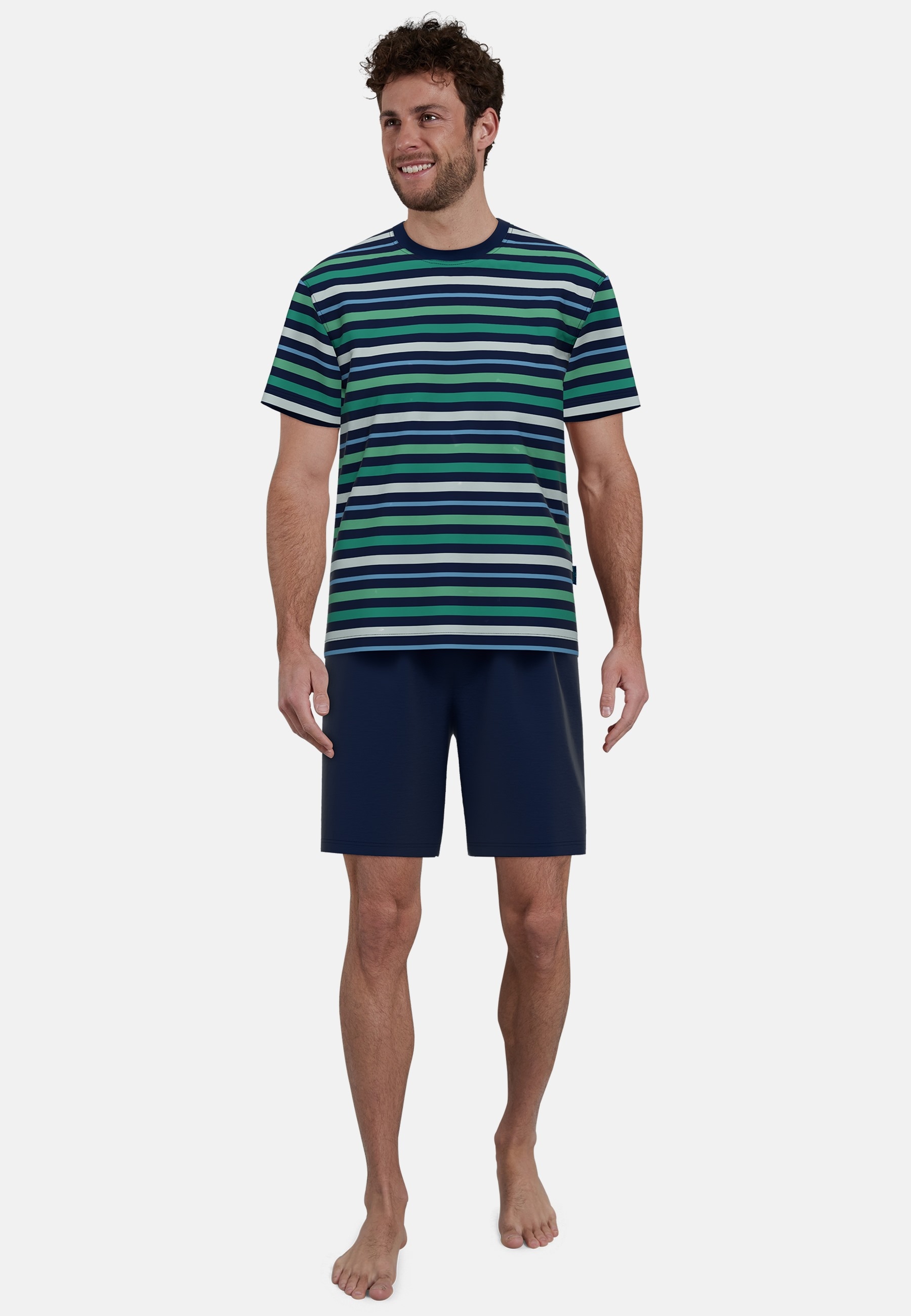 GÖTZBURG Shorty "Bray", 2 Stk. Kurzarm, Rundhalsausschnitt, kurze Hose, Bau günstig online kaufen