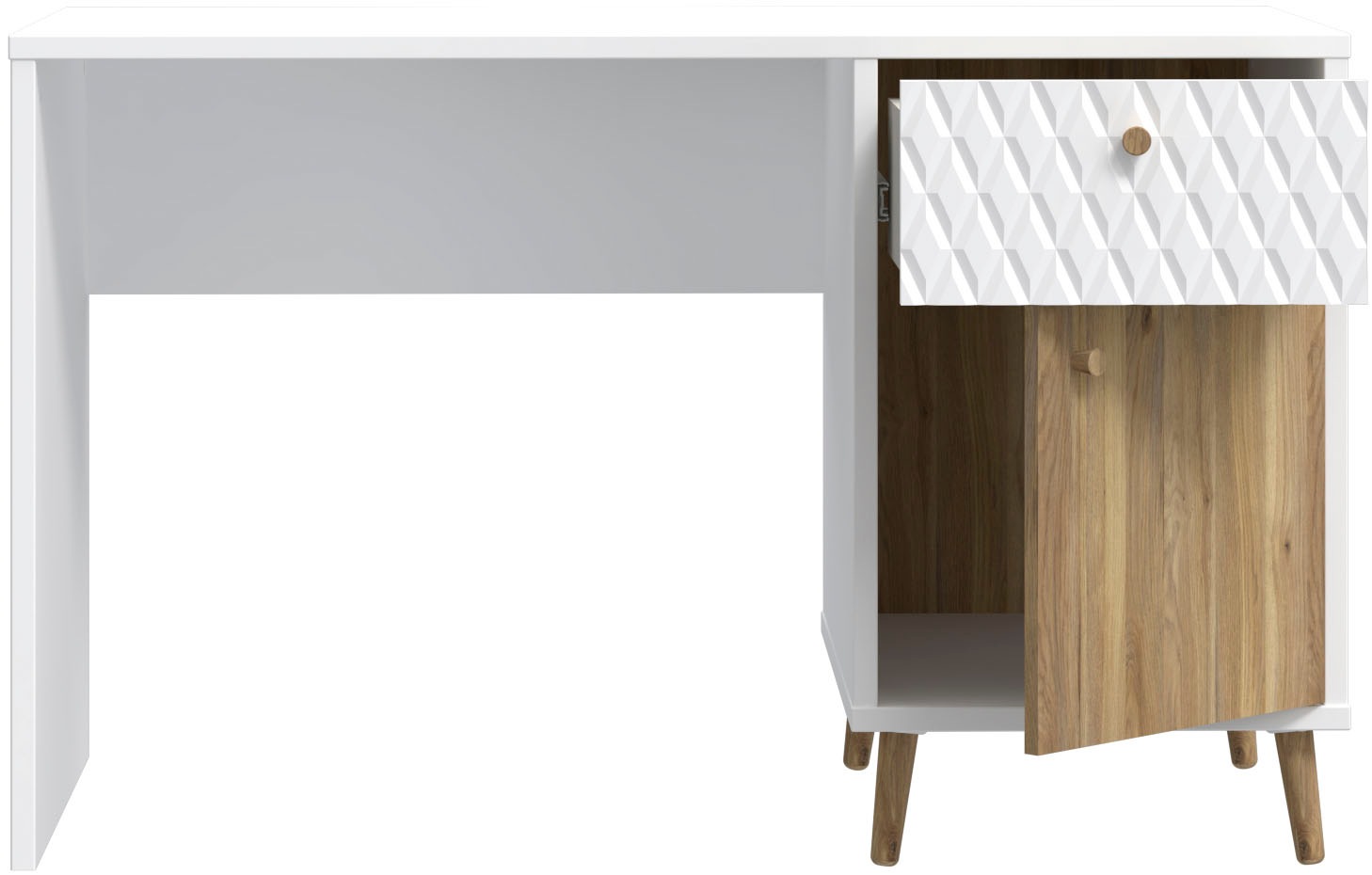 FORTE Schreibtisch »Aksana«, Schreibtisch, Soft Close, Vollauszug, modernes Design