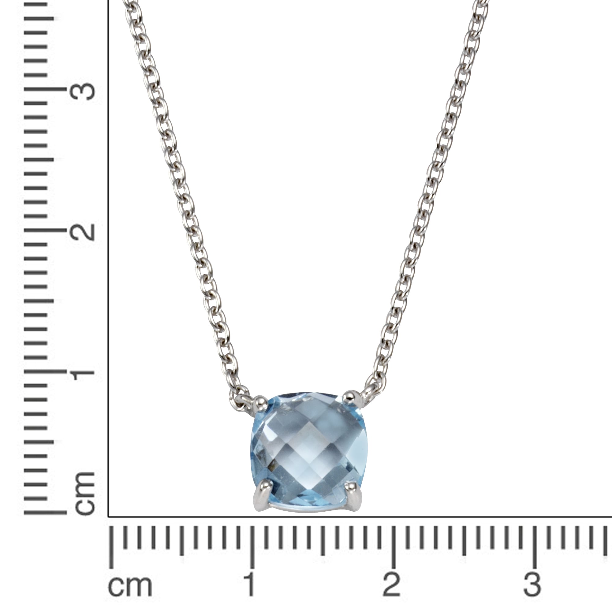 Vivance Collierkettchen »925/- Sterling Silber Blautopas (beh.)«