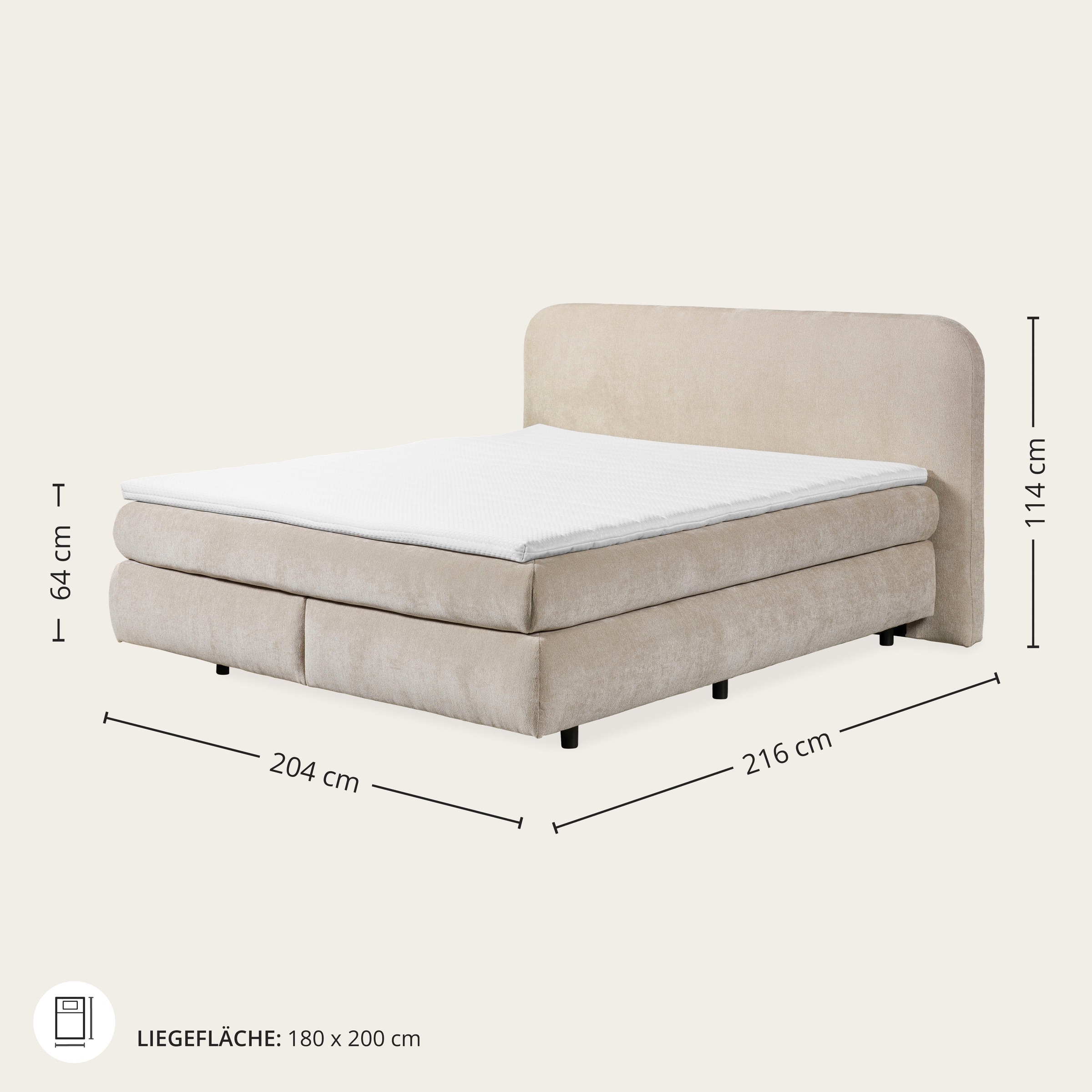 ED EXCITING DESIGN Boxspringbett »Elbrus«