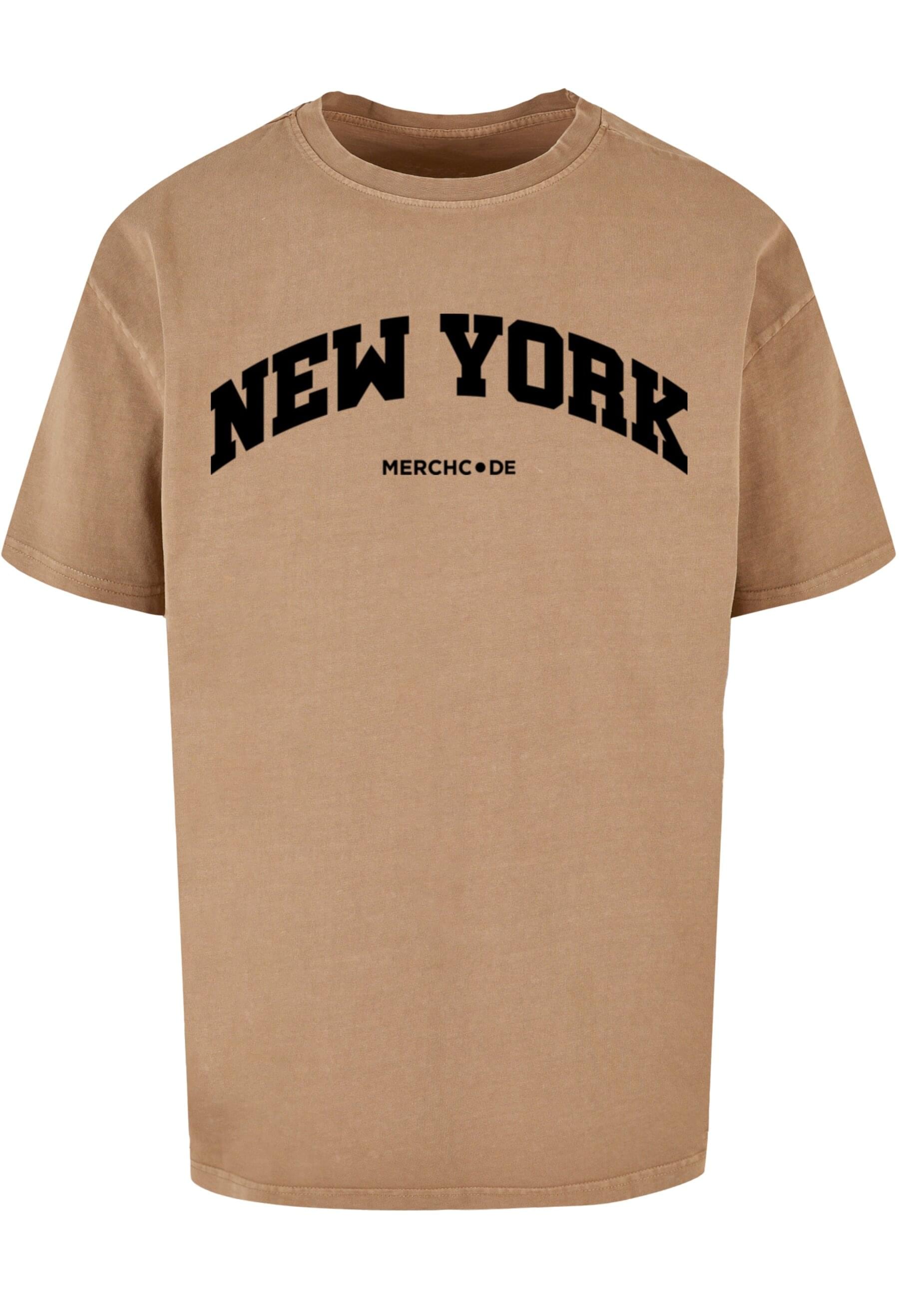 Merchcode T-Shirt "Merchcode Herren New York Wording - Acid Washed Oversize günstig online kaufen