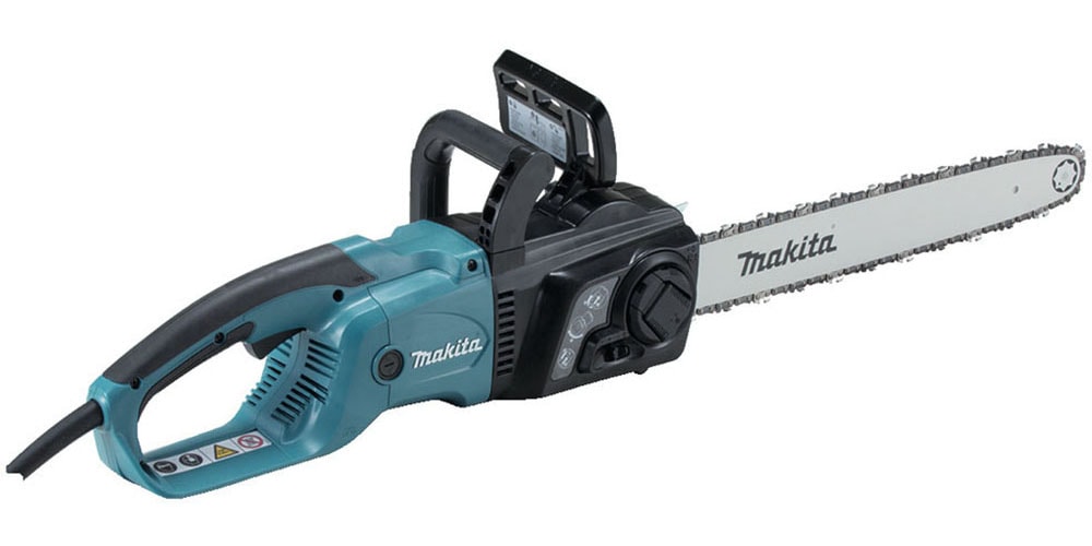 Makita Elektro-Kettensäge ""UC4551A" 2.000 W, 14,5 m/s, 45 cm" leistungsfähig,werkzeuglose Kettenspannung +Ketten-und Schienenwechsel