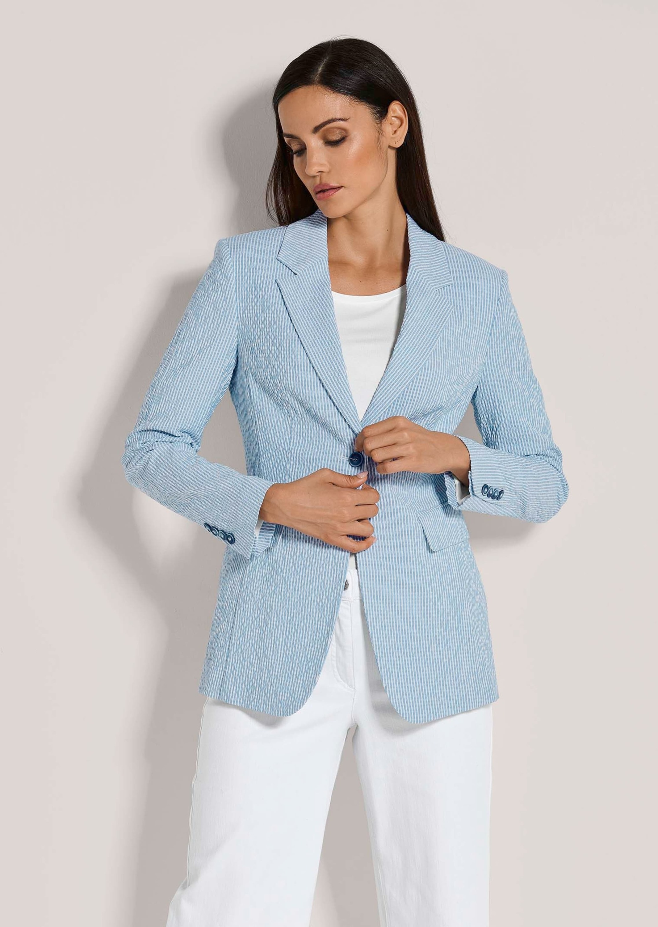 MADELEINE Jackenblazer "Blazer Seersucker-Blazer" günstig online kaufen