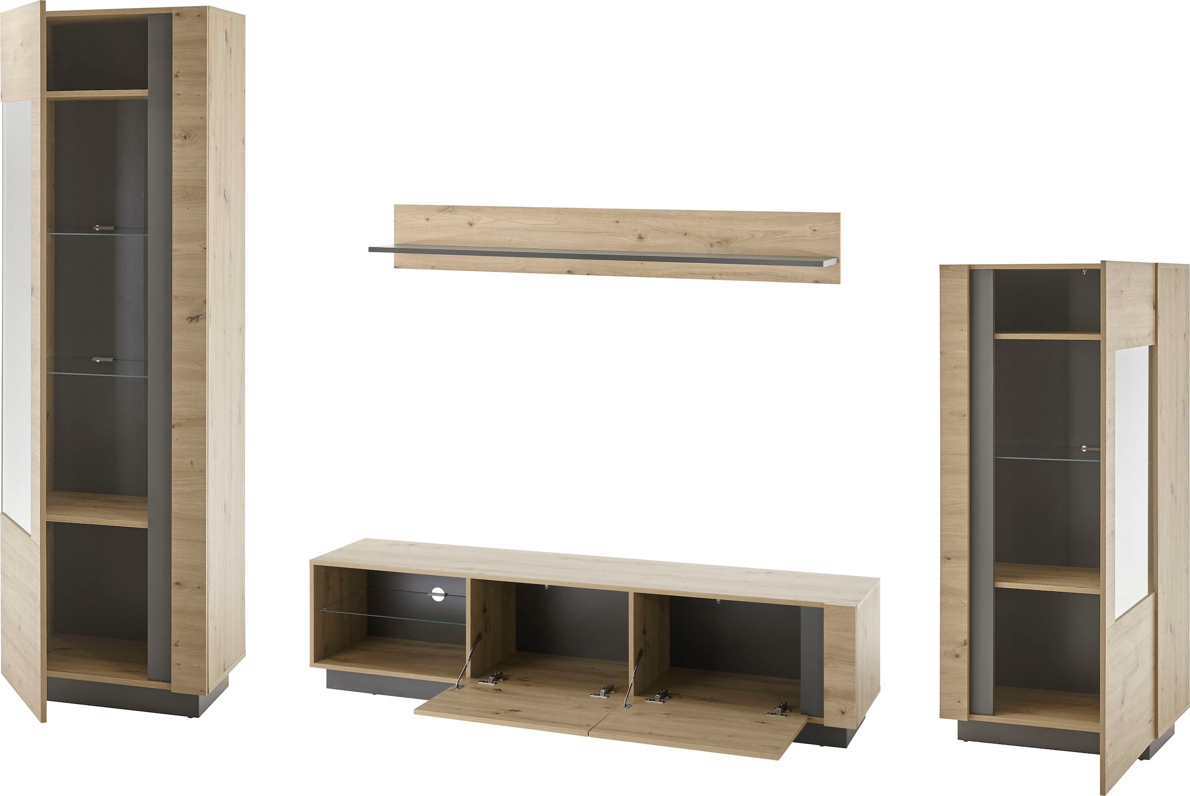 Thumbnail - Home affaire Wohnwand "CLAiR Kombi 22" Set, 4 Stk. tlg.