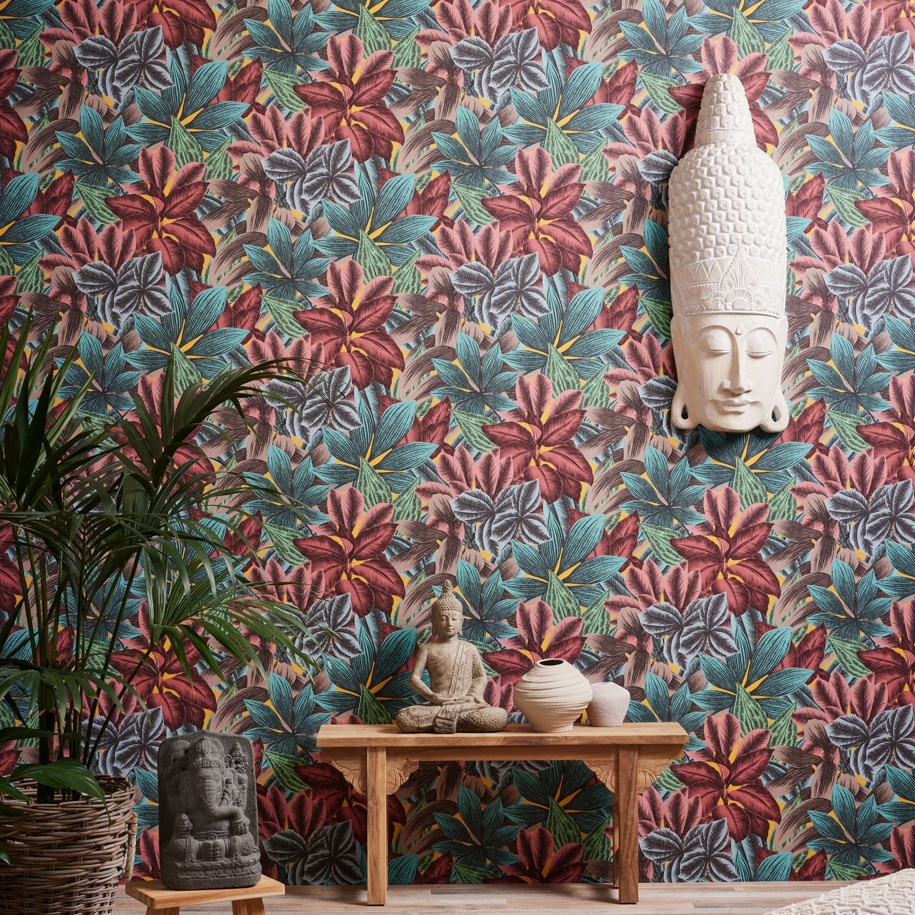 living walls Vliestapete »Metropolitan Stories. Travel Styles. Tapete Dschungel«, matt-gemustert-neutral, Dschungel-Fapete Floral Tapeten Wohnzimmer Schlafzimmer Küche Design