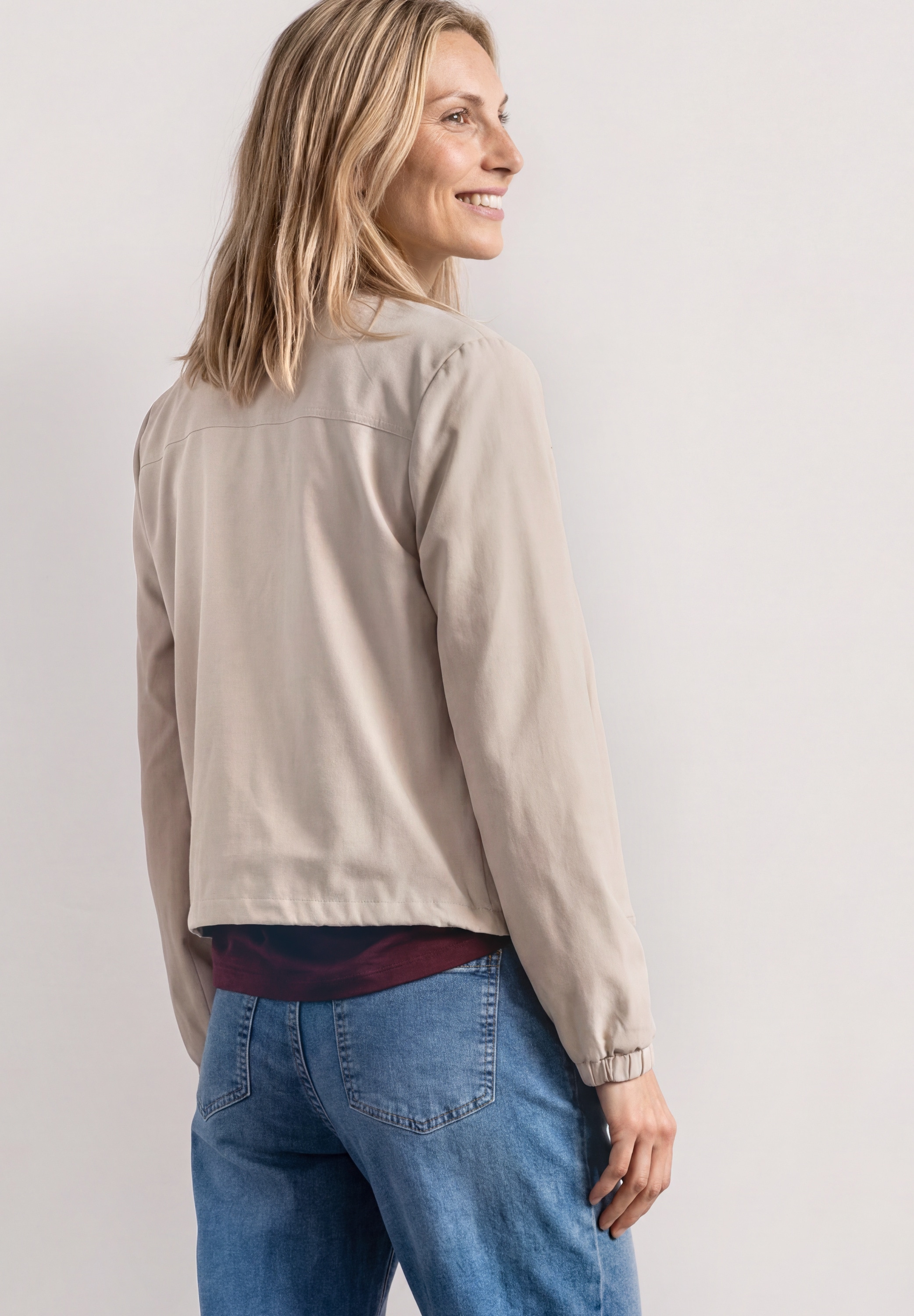 STREET ONE Kurzjacke ohne Kapuze im soften Baumwoll-Mix