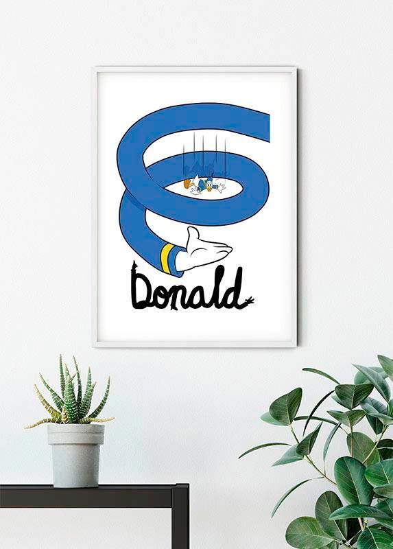 Komar Bild »Donald Duck Spiral« Disney 1 Stk. tlg. Wandbild zur Dekoration im Kinderzimmer - ohne Rahmen