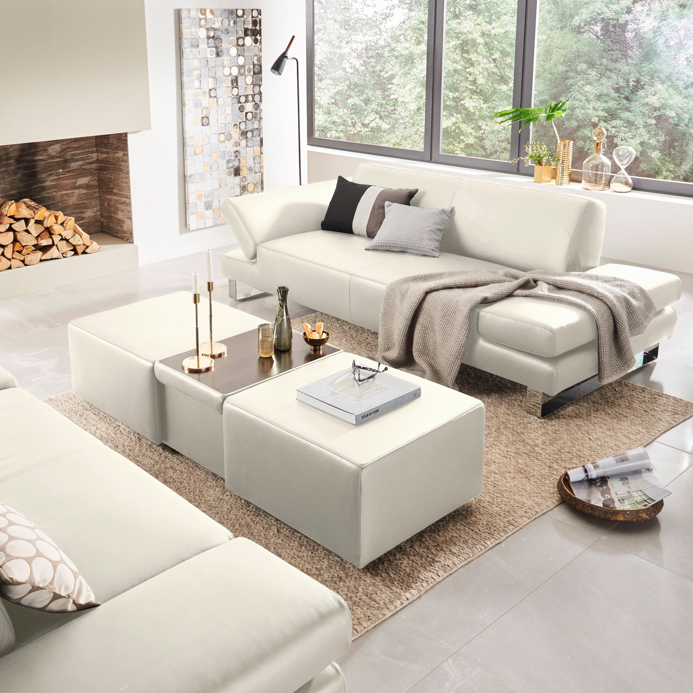 W.SCHILLIG 3-Sitzer »taboo Designsofa mit hohem Sitzkomfort«, mit Übertiefe, inklusive Armlehnenverstellung
