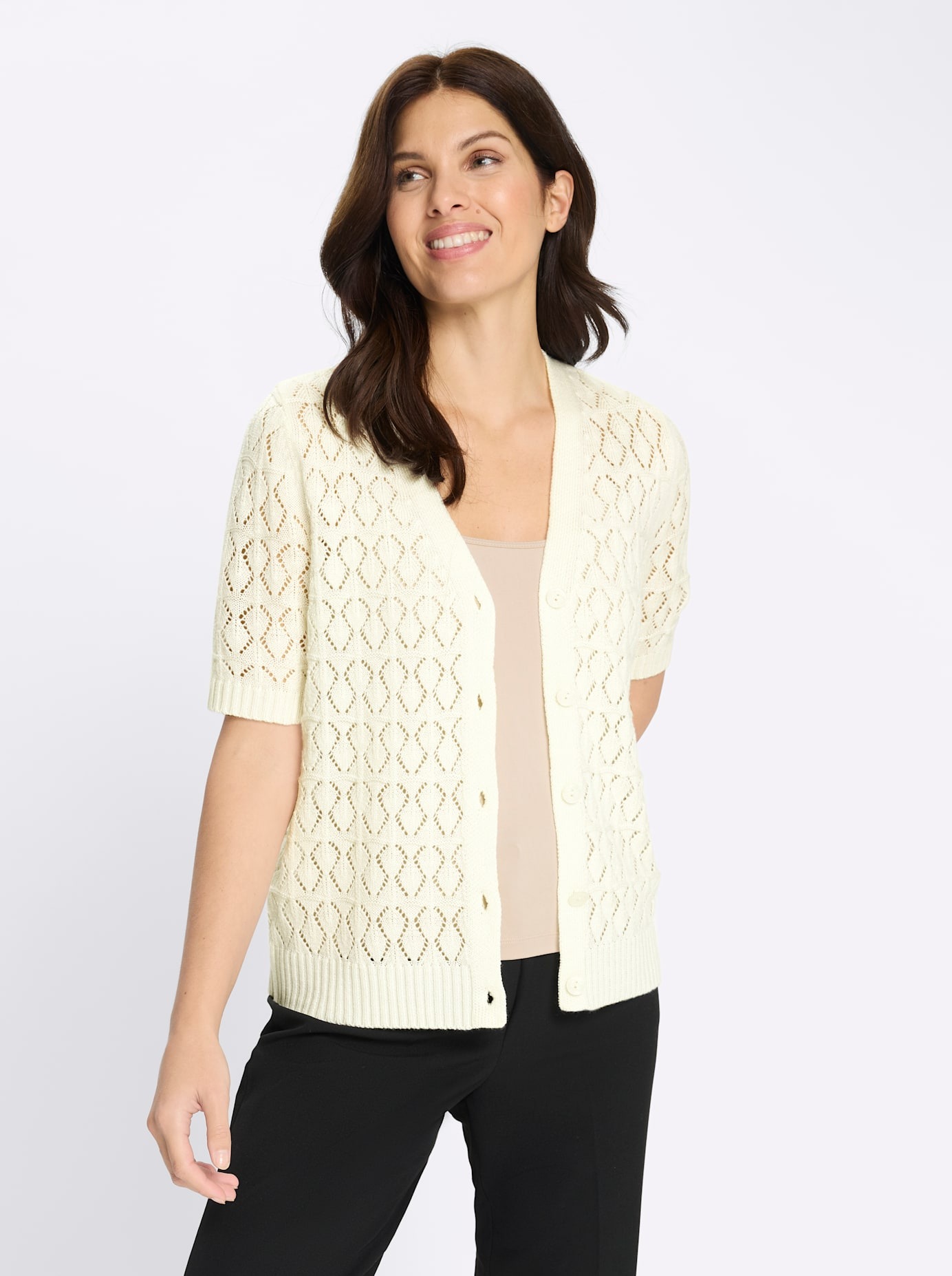 Classic Basics Ajourstrickjacke günstig online kaufen