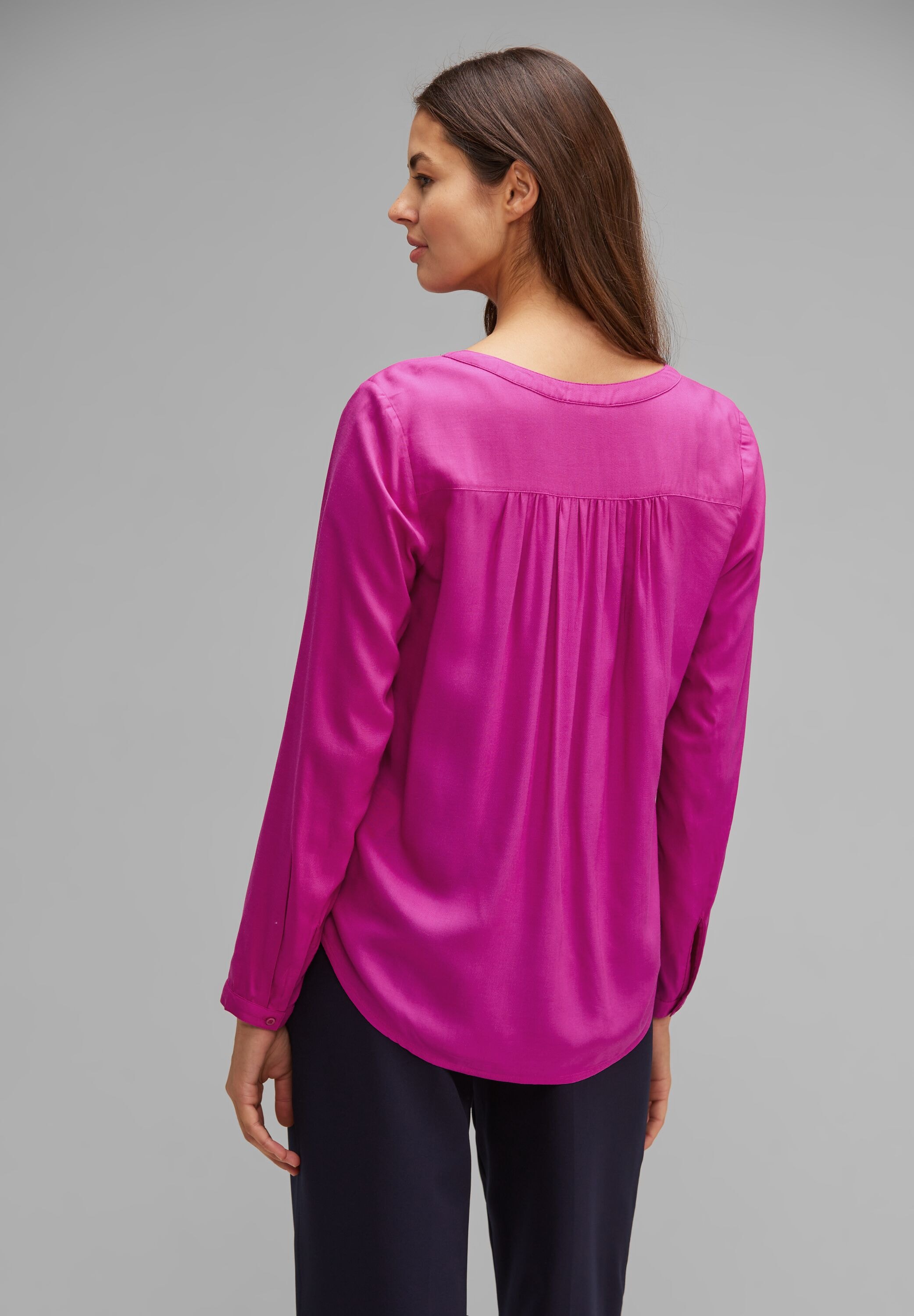 STREET ONE Shirtbluse »Style Bamika«, mit Seitenschlitzen für bestellen |  BAUR
