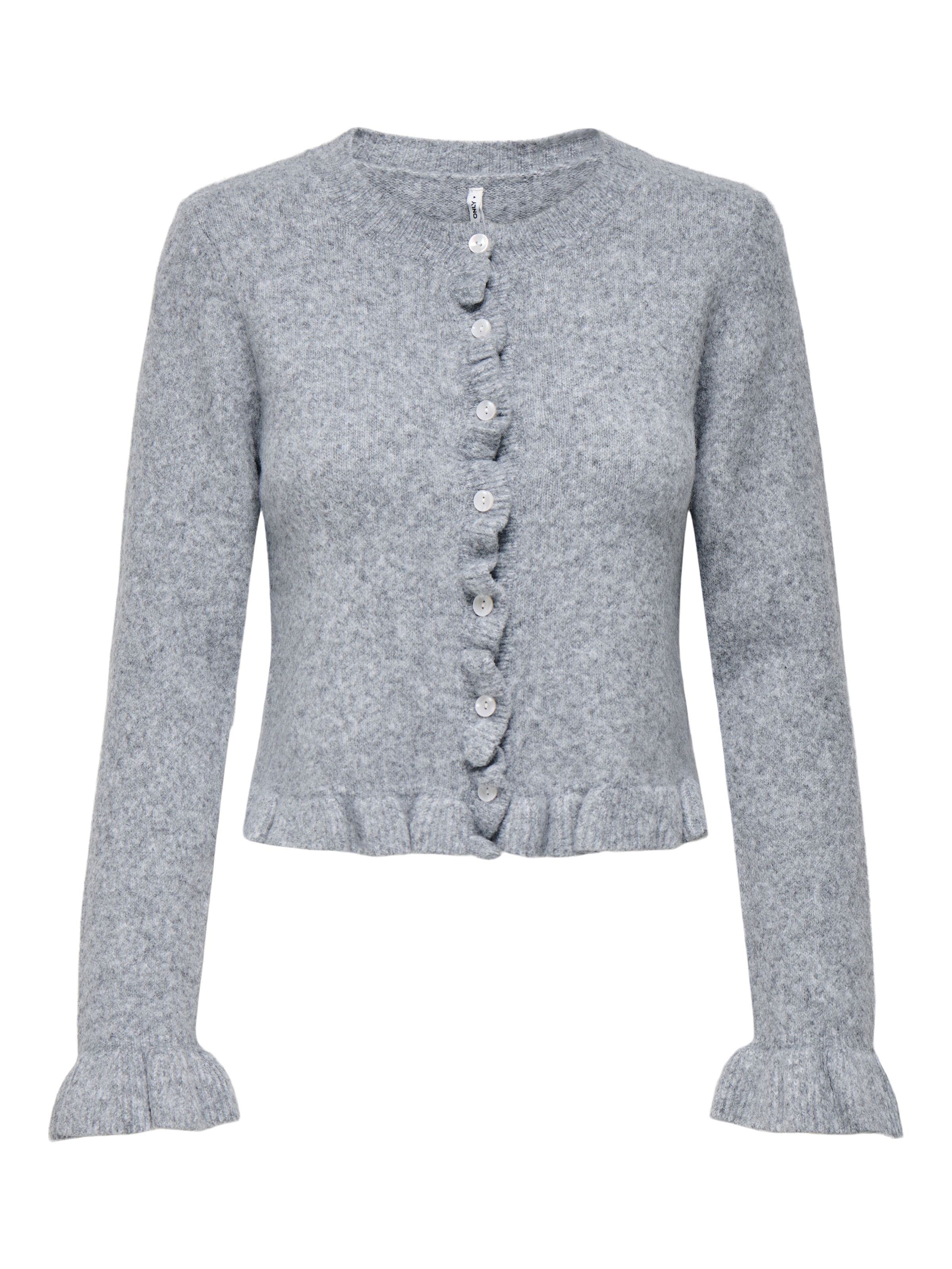 ONLY Strickjacke "ONLRIMA LIFE LS FRILL BUTTON CARDIG KNT" mit Rüschen günstig online kaufen