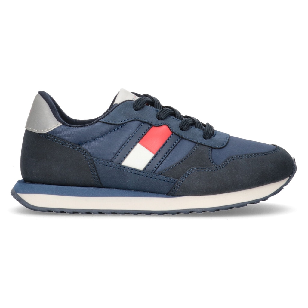 Tommy Hilfiger Sneaker »FLAG LOW CUT«, Freizeitschuh, Halbschuh, Schnürschuh mit Baumwolle gefüttert