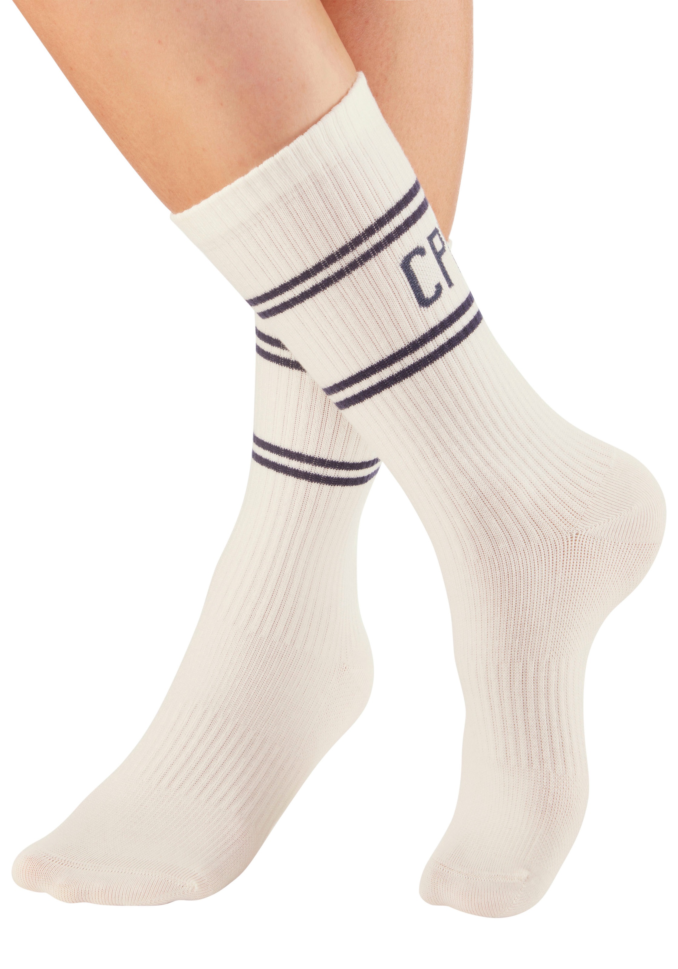 Thumbnail - Copenhagen Studios Langsocken Packung, 2 Paar tlg. mit Pikeé-Struktur unter der Sohle