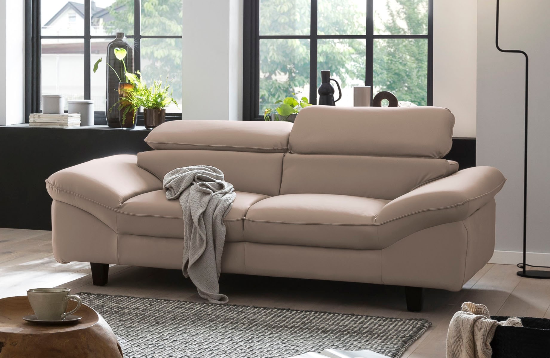 Home affaire 3-Sitzer »Pilot«, Big-Sofa mit Kopfteilverstellung