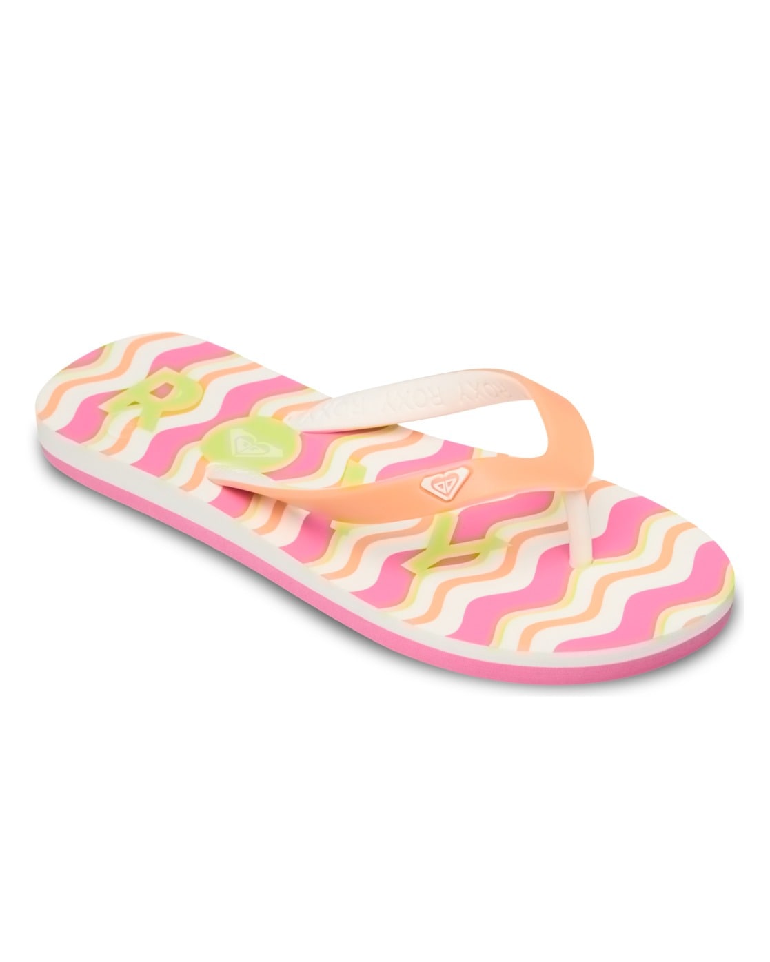 Sandale ROXY "Rg Tahiti", Jungen, Gr. 35, orange twist, Obermaterial:Obermaterial: 100% synthetisches Tr, Futter: N/A, Laufsohle: 100% Eva;, Schuhe Sandale
